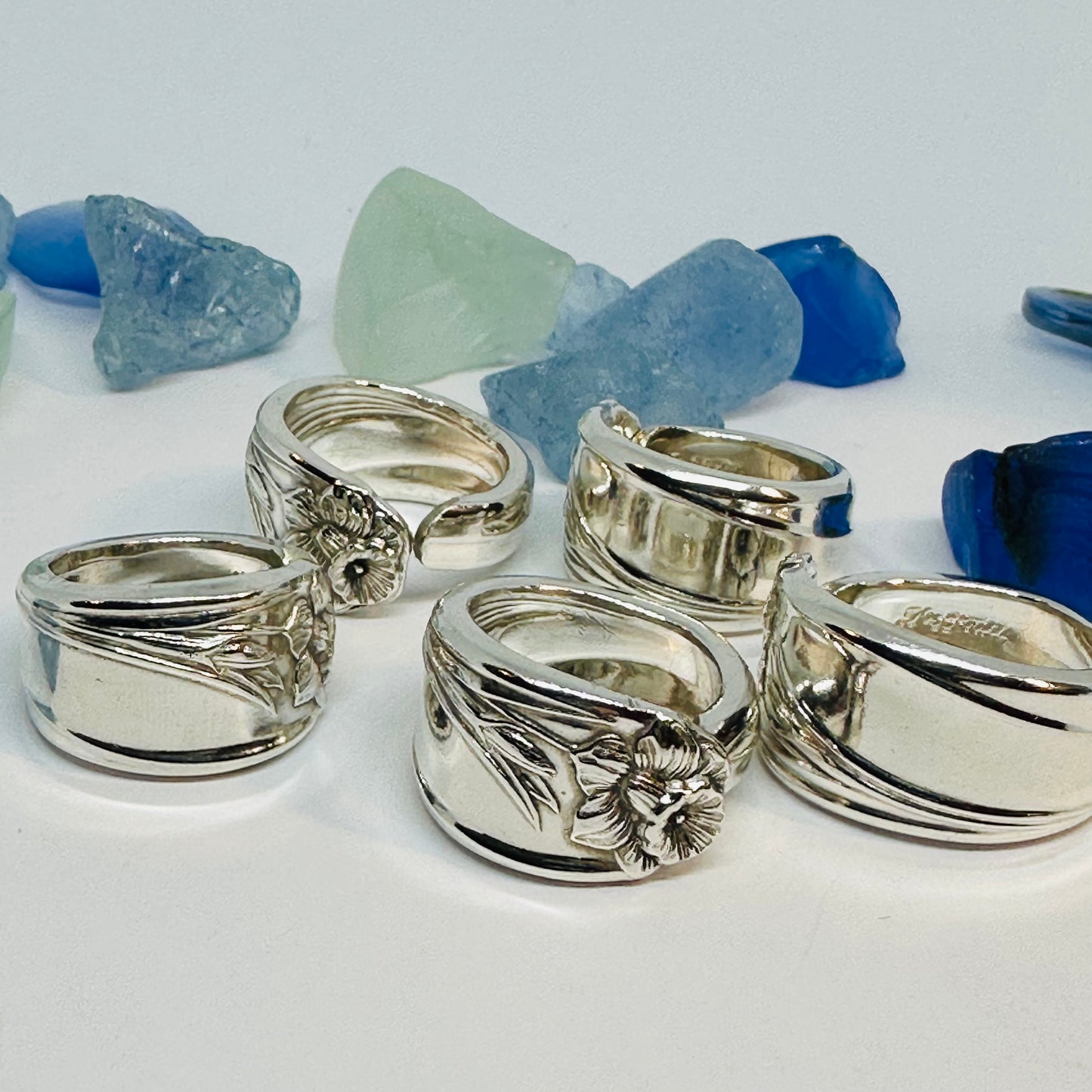 “Daffodil” 1950 Vintage Spoon Ring | Silverware | Upcycled | Antique March Birth Flower