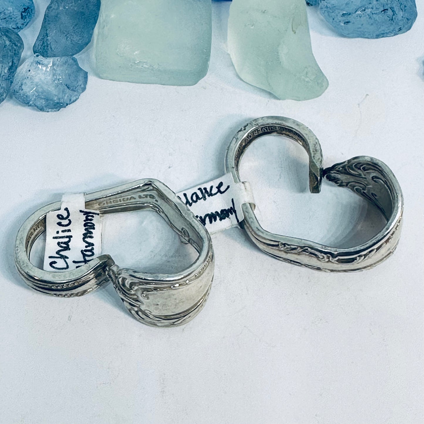 Hearts made from Vintage Silverware | Bent Spoon Fork | Heart-Shaped Pendant Necklace Keychain Key Ring | Silverware Jewelry | Love | Valentine's Day Gift