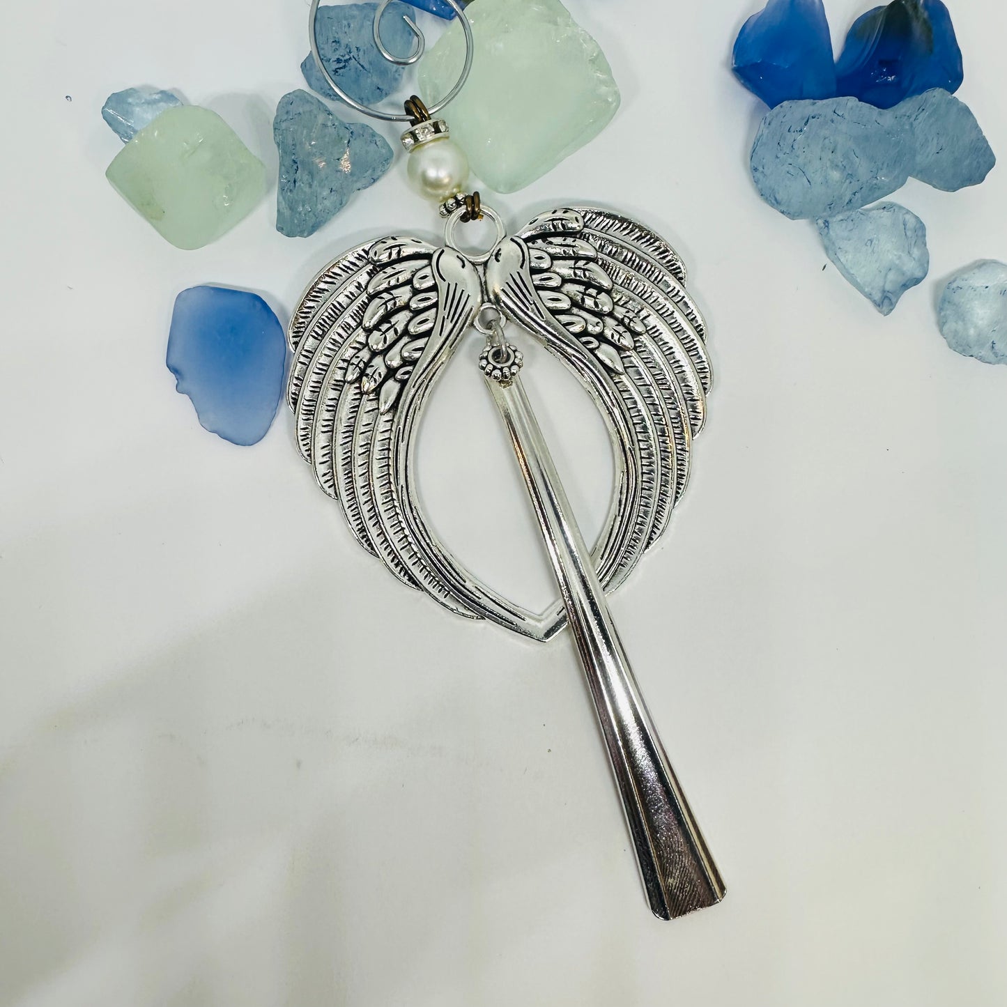 Angel Ornaments and Pendants made with Vintage Silverware