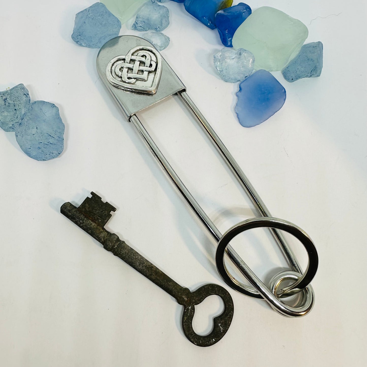 Giant Celtic Safety Clip | Key Ring | Kilt Brooch | Horse Blanket | Irish Knot | Triskele | Triskelion
