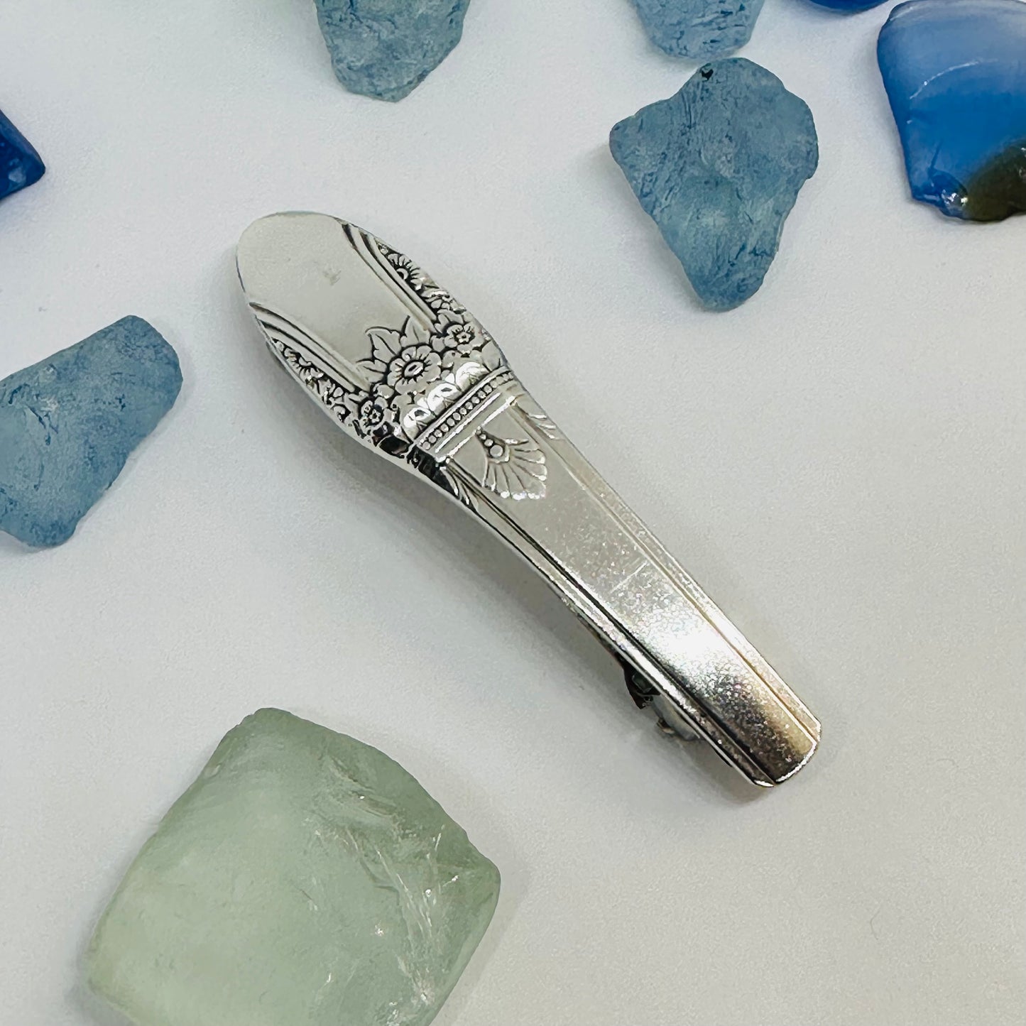 Handcrafted Vintage Silverware Hair Barrettes - Unique Patterns & Two Sizes Available