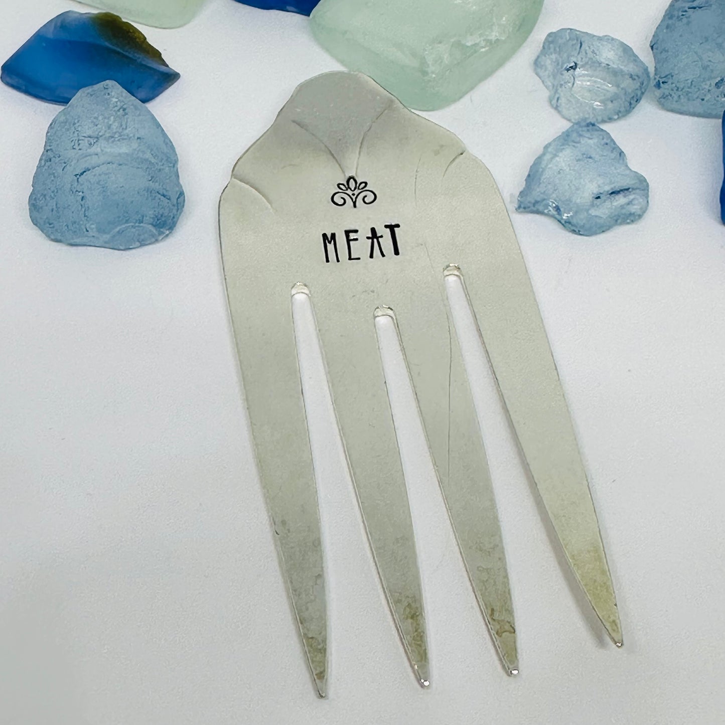 Cheese Markers - Vintage Silver Plated Hand Stamped Forks | Housewarming | Wedding | Charcuterie Board