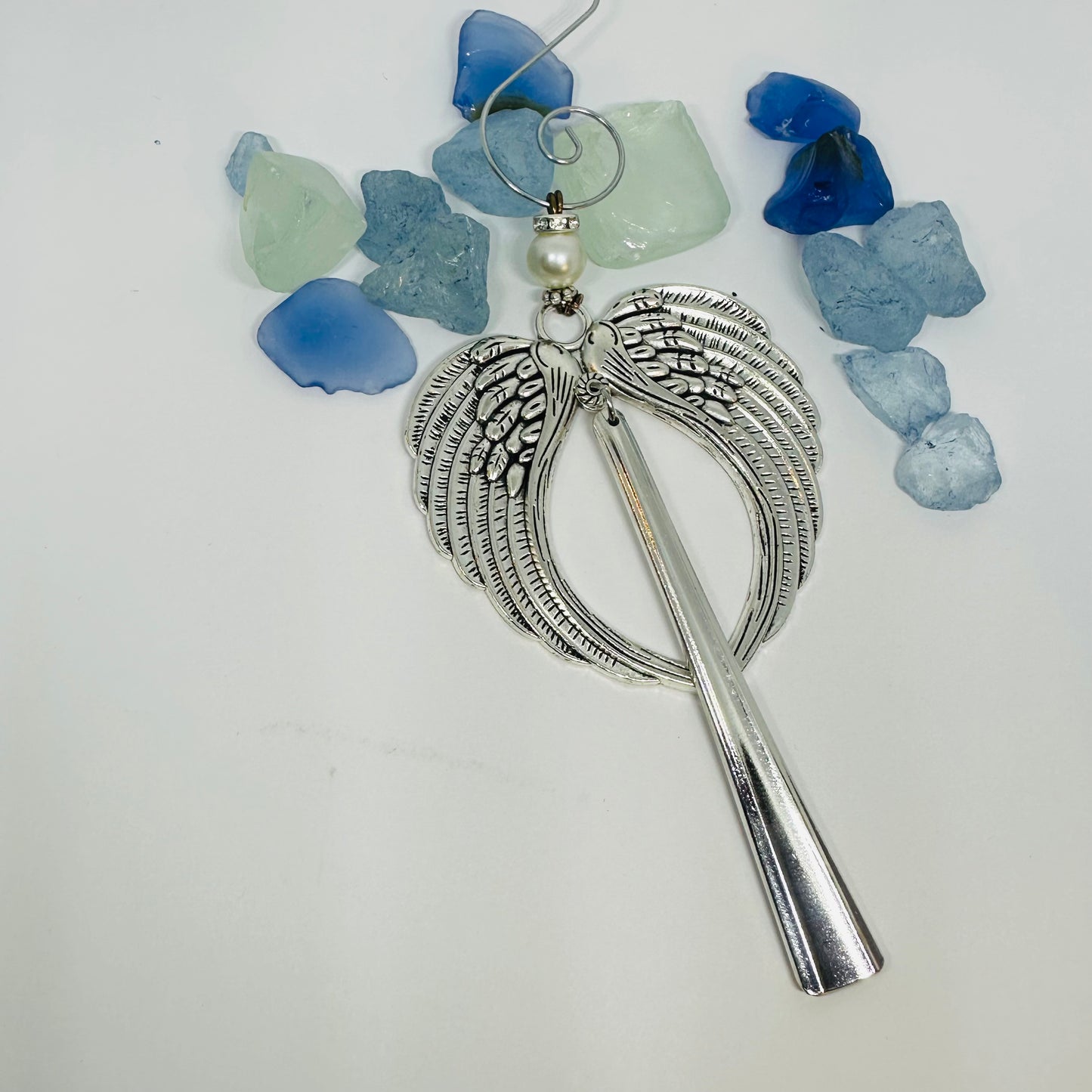 Angel Ornaments and Pendants made with Vintage Silverware