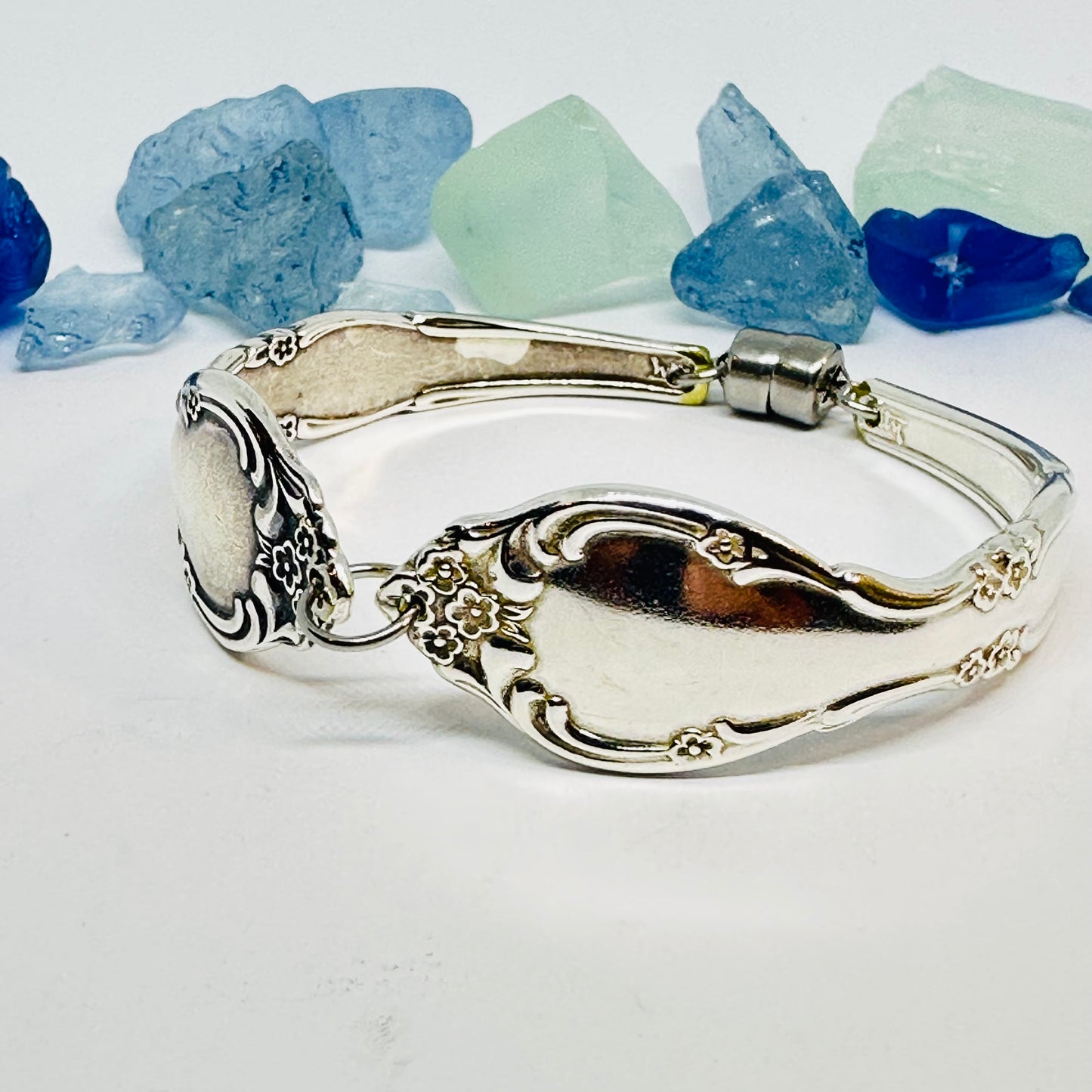 “Affection” 1960 Vintage Silverware Spoon Bracelet | Up-Cycled Jewelry | Antique