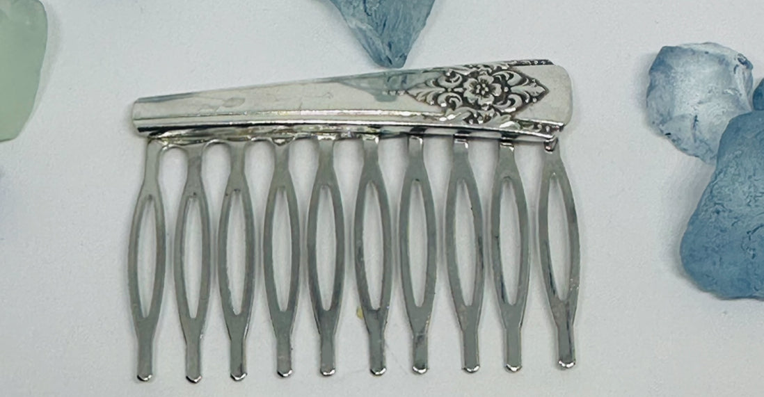 Vintage Silverware Hair Comb – Created with Repurposed Silver Plated Silverware