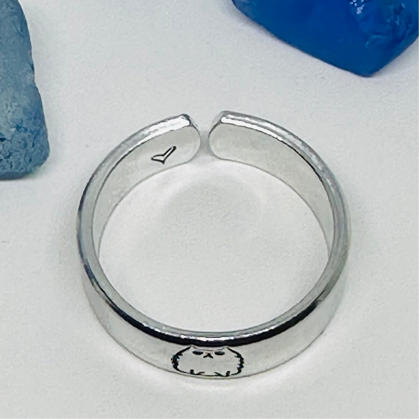 Cats Cats Cats! | Adorable Hand-Stamped Metal Cat Design Rings - Adjustable & Unique Feline Lover Gift