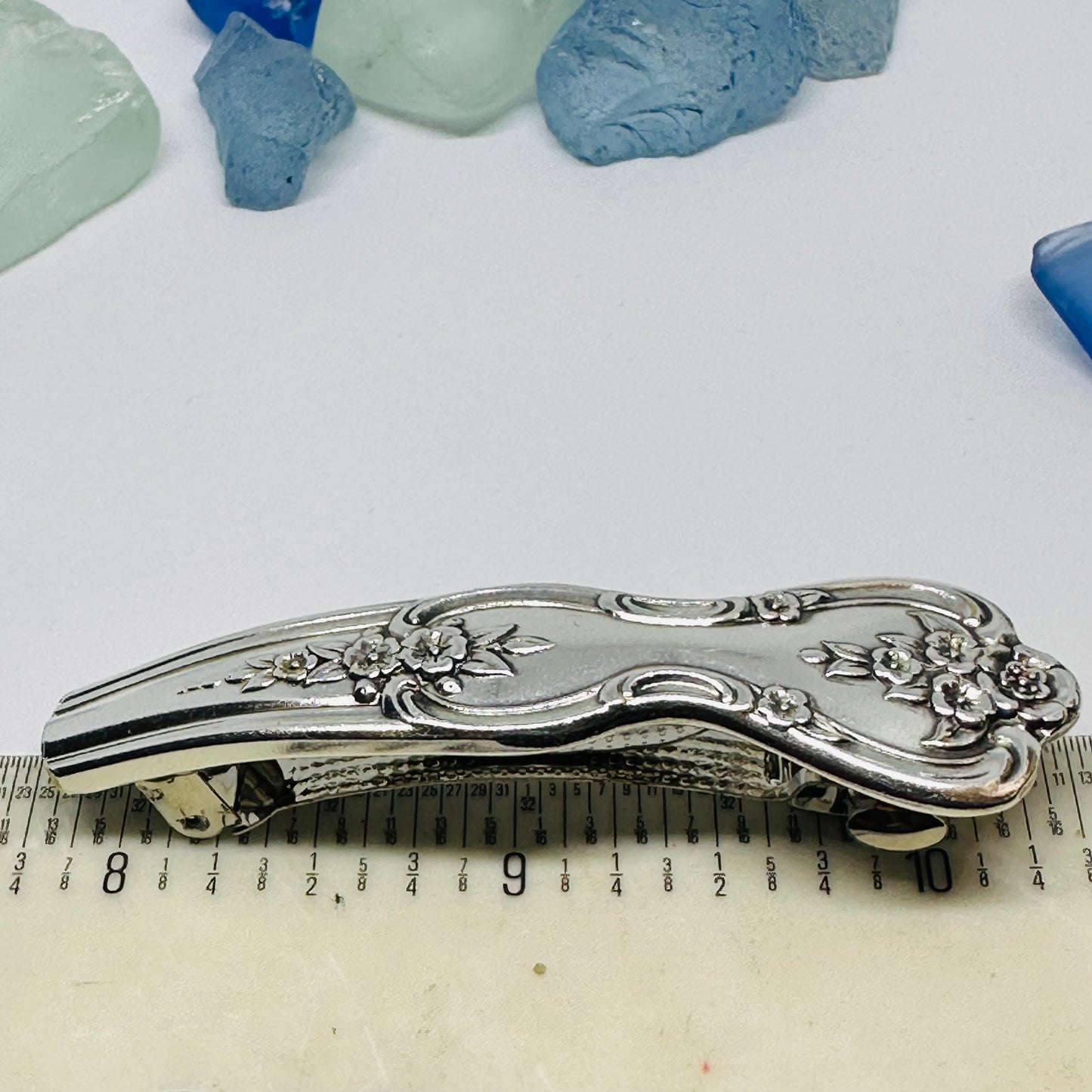 Handcrafted Vintage Silverware Hair Barrettes - Unique Patterns & Two Sizes Available