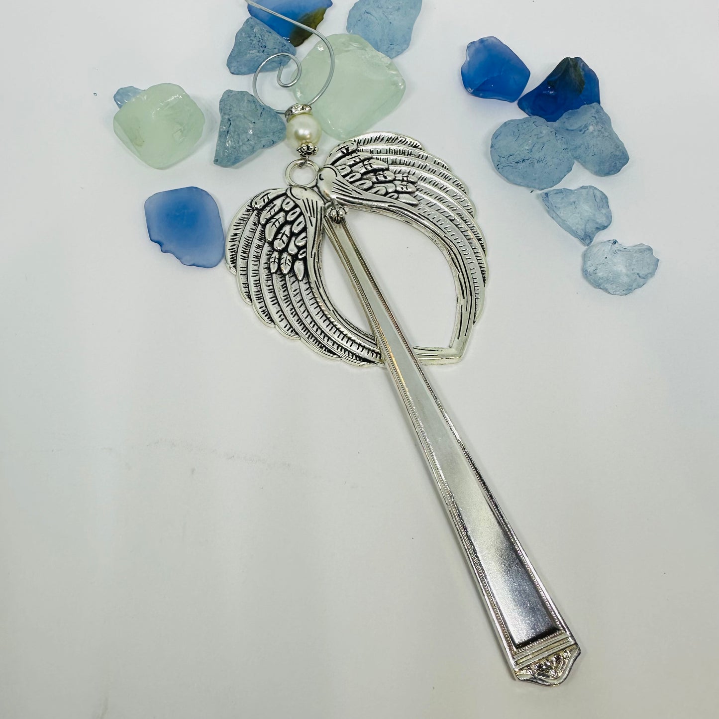 Angel Ornaments and Pendants made with Vintage Silverware