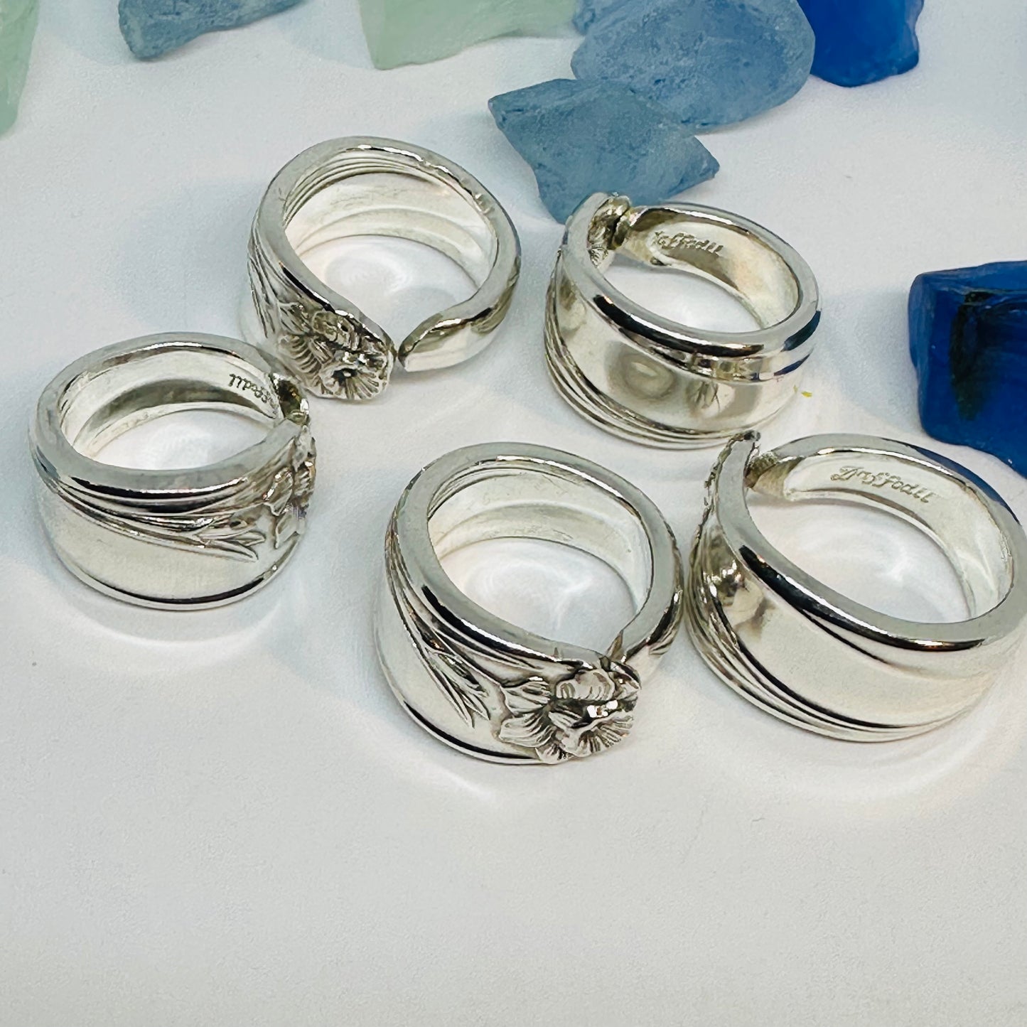 “Daffodil” 1950 Vintage Spoon Ring | Silverware | Upcycled | Antique March Birth Flower