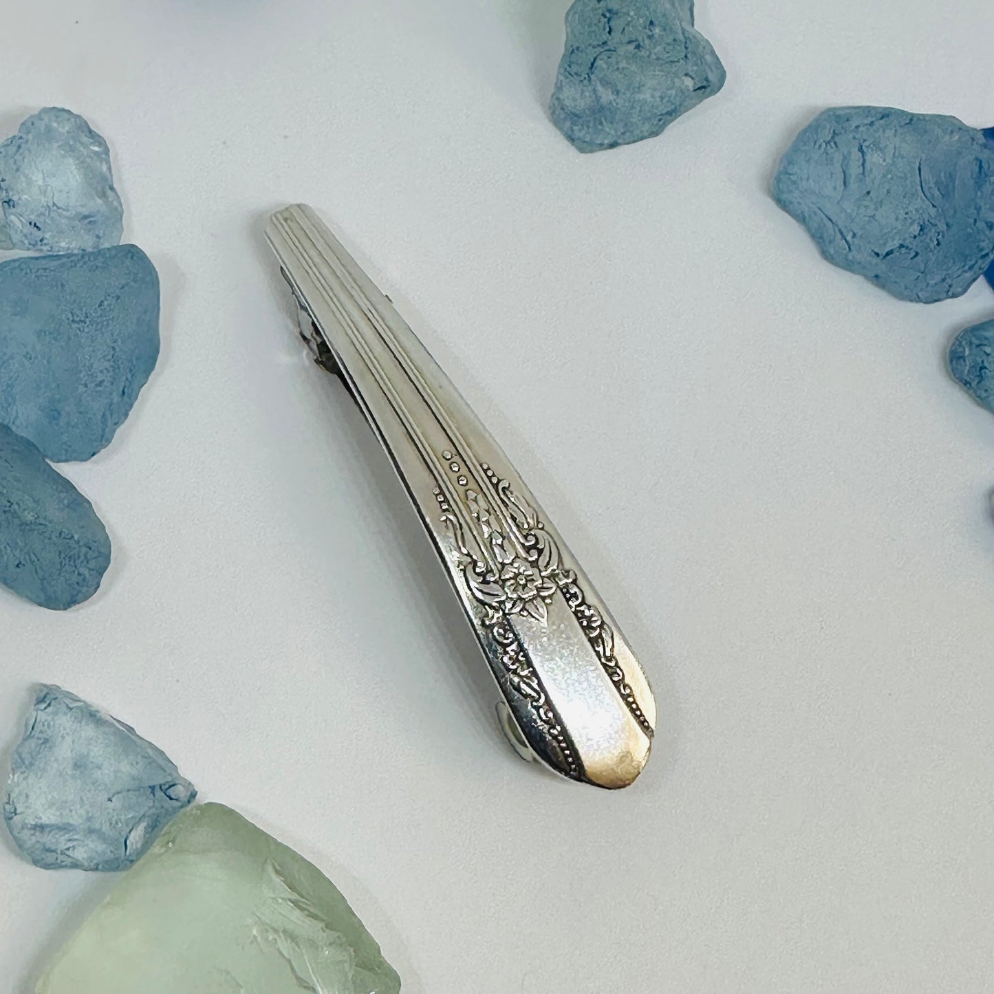 Handcrafted Vintage Silverware Hair Barrettes - Unique Patterns & Two Sizes Available