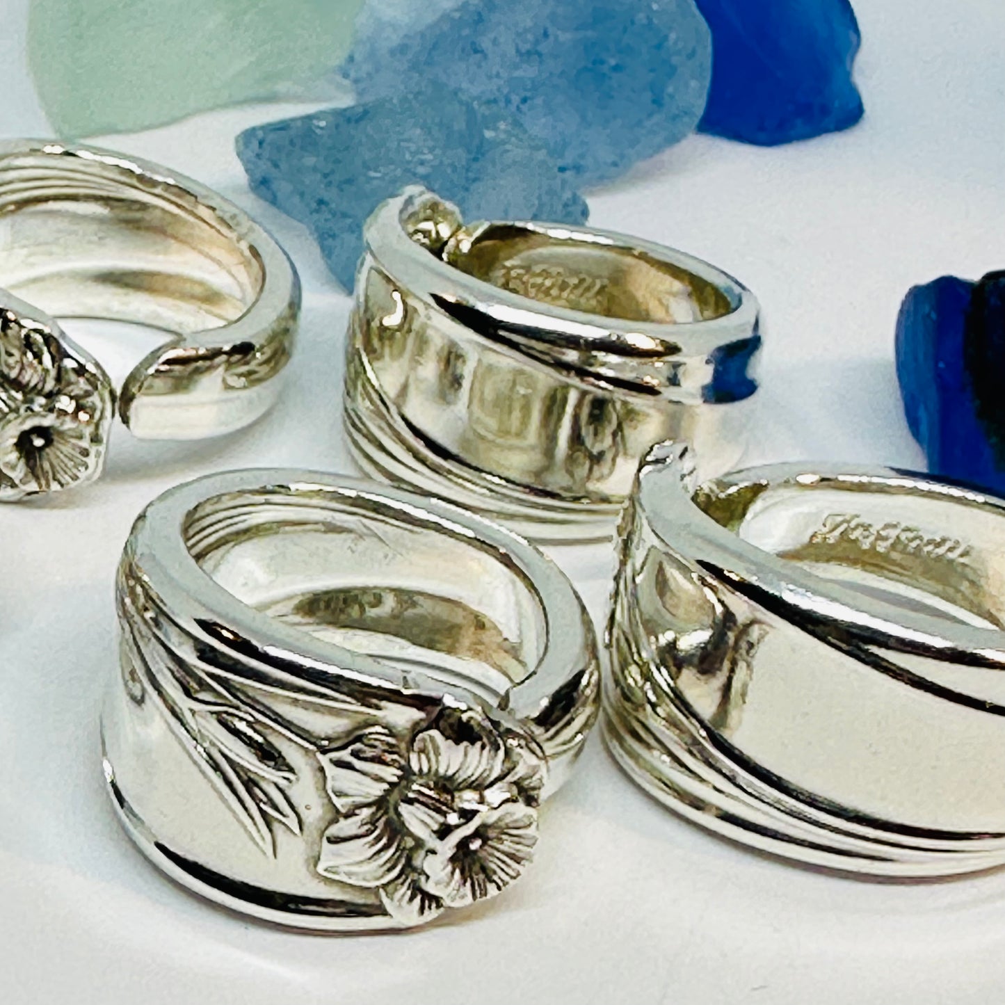 “Daffodil” 1950 Vintage Spoon Ring | Silverware | Upcycled | Antique March Birth Flower