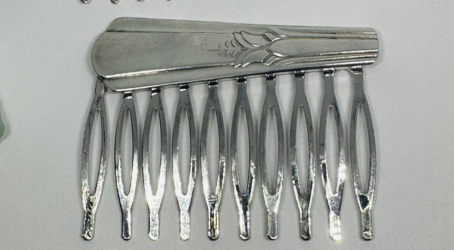 Vintage Silverware Hair Comb – Created with Repurposed Silver Plated Silverware