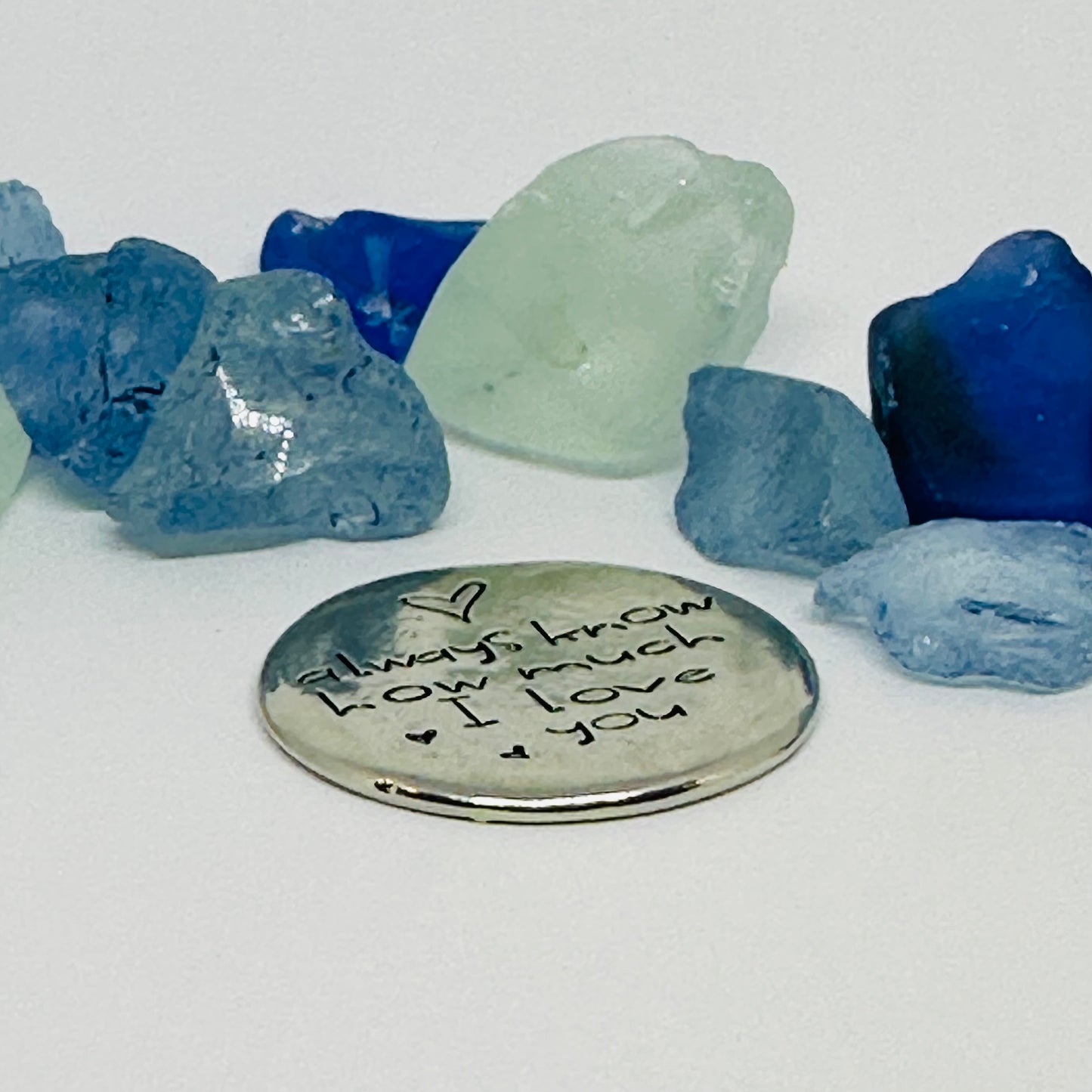 Custom Order for Heather - Hand Stamped Pewter Pocket Stones