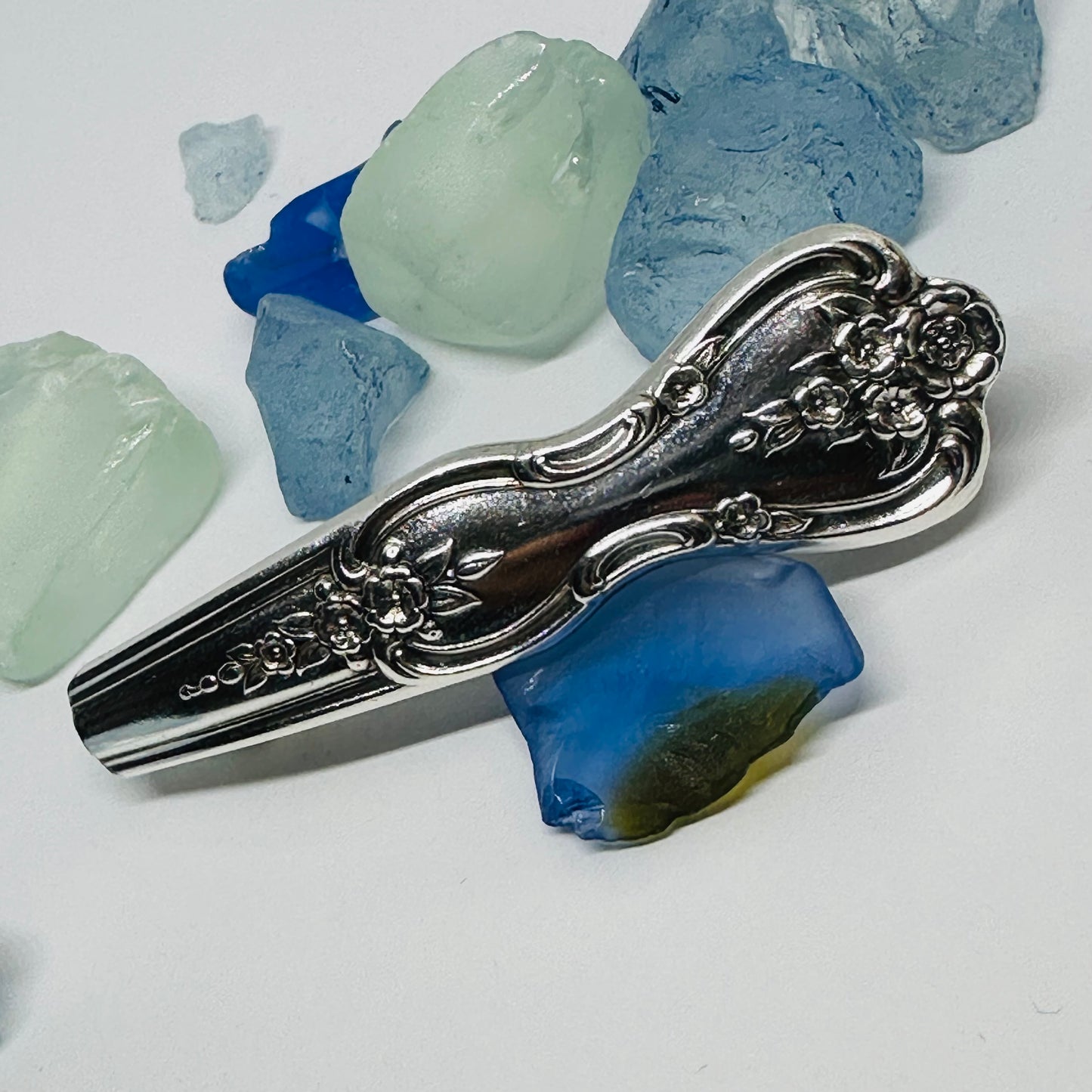Handcrafted Vintage Silverware Hair Barrettes - Unique Patterns & Two Sizes Available
