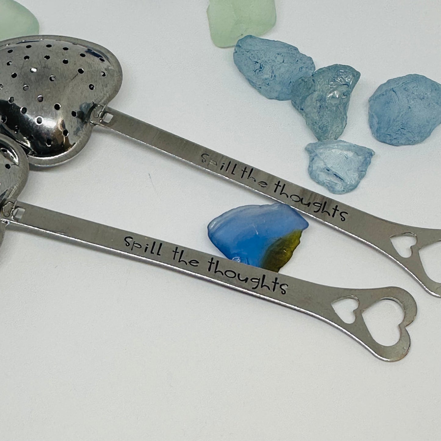 Hand Stamped Tea Infuser | Personalized Loose Tea Strainer | Tea Steeper | Heart-Shaped Tea Strainer | Tea Time | Infuser