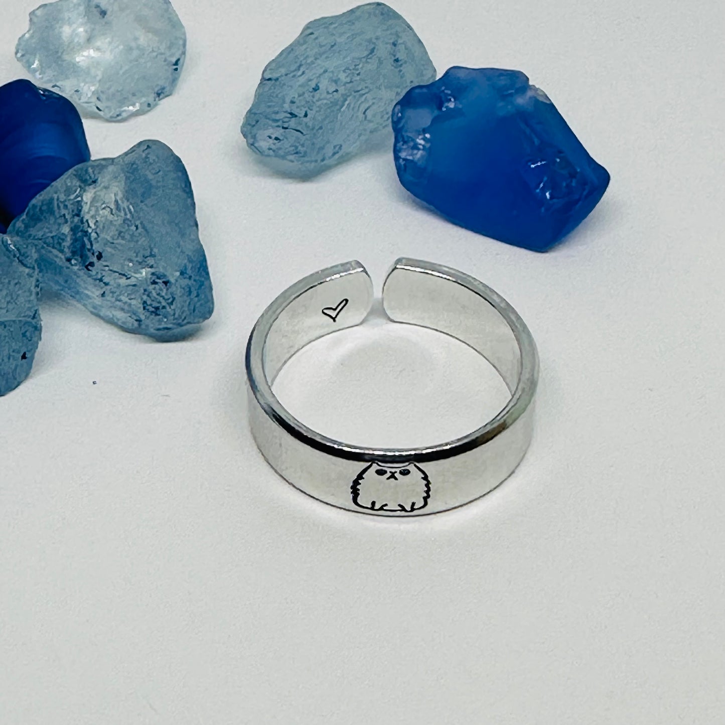 Cats Cats Cats! | Adorable Hand-Stamped Metal Cat Design Rings - Adjustable & Unique Feline Lover Gift