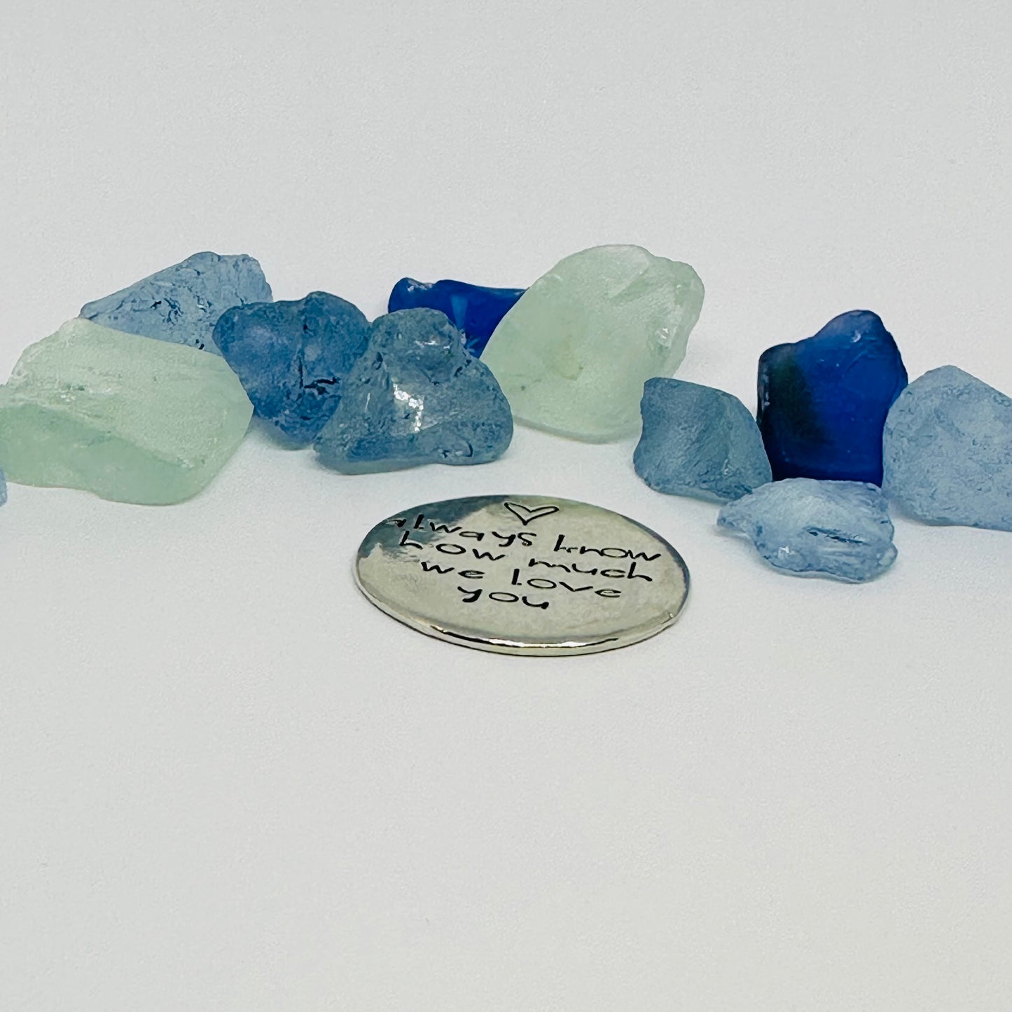 Custom Order for Heather - Hand Stamped Pewter Pocket Stones