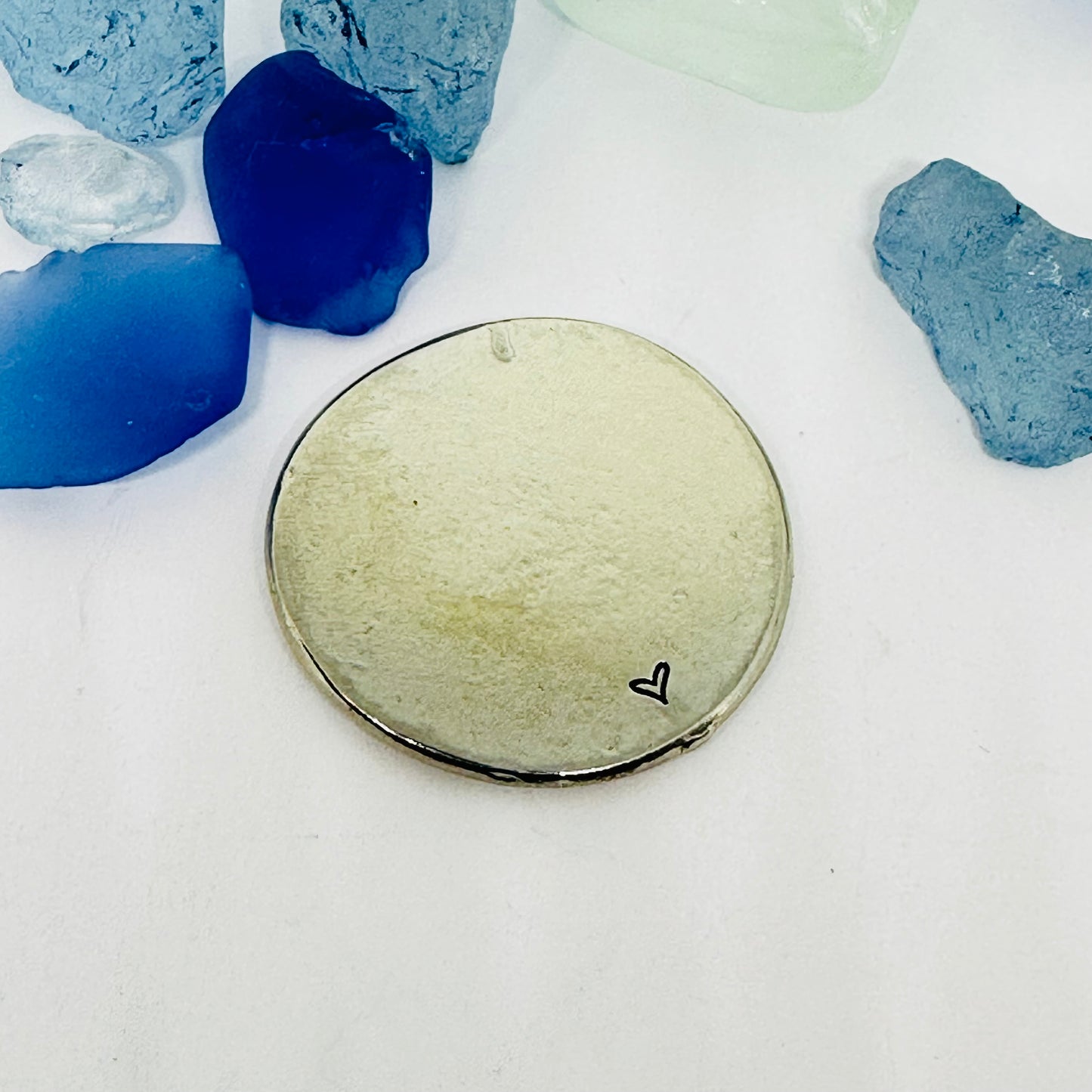 Always Know How Much I/We Love You - Hand Stamped Pewter Pocket Stone | Hug | Token | Pebble