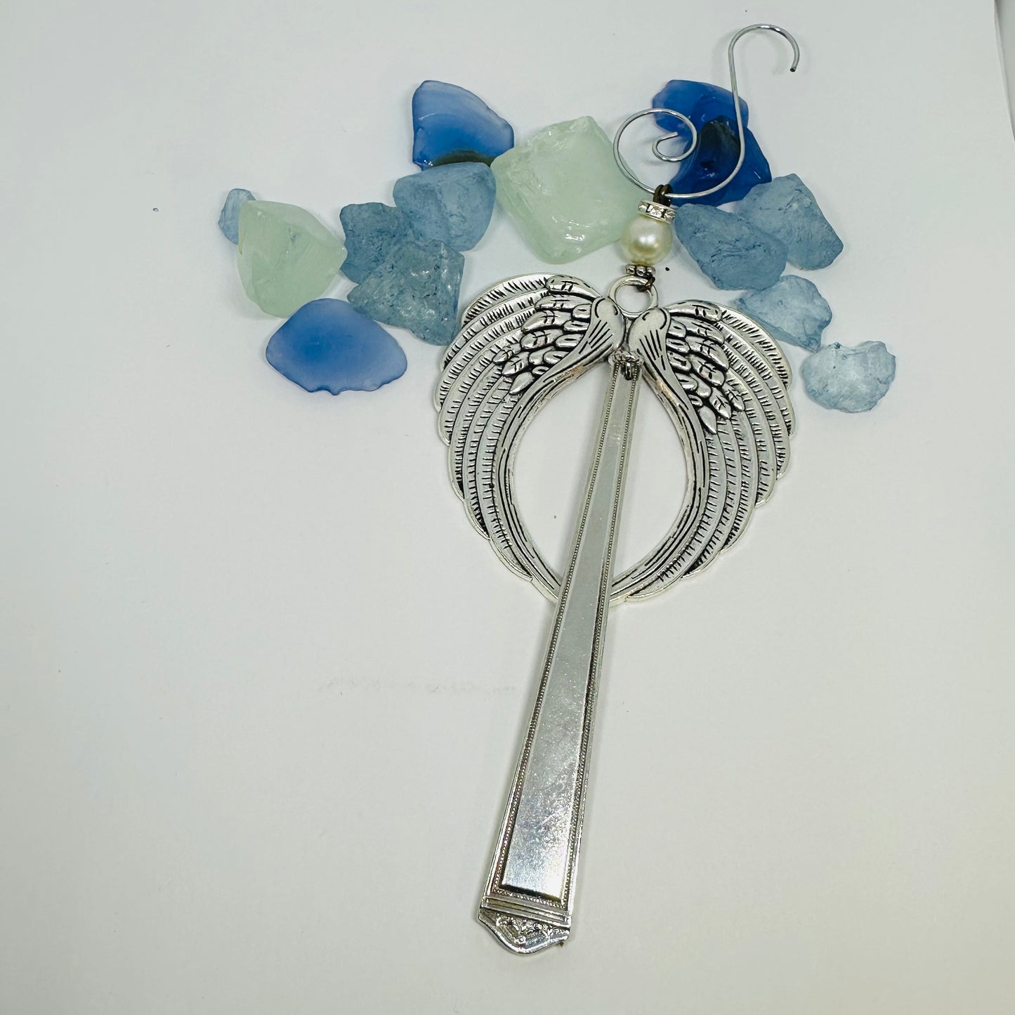 Angel Ornaments and Pendants made with Vintage Silverware