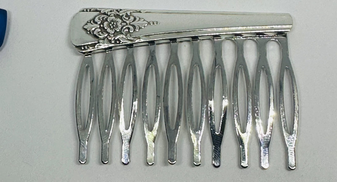 Vintage Silverware Hair Comb – Created with Repurposed Silver Plated Silverware