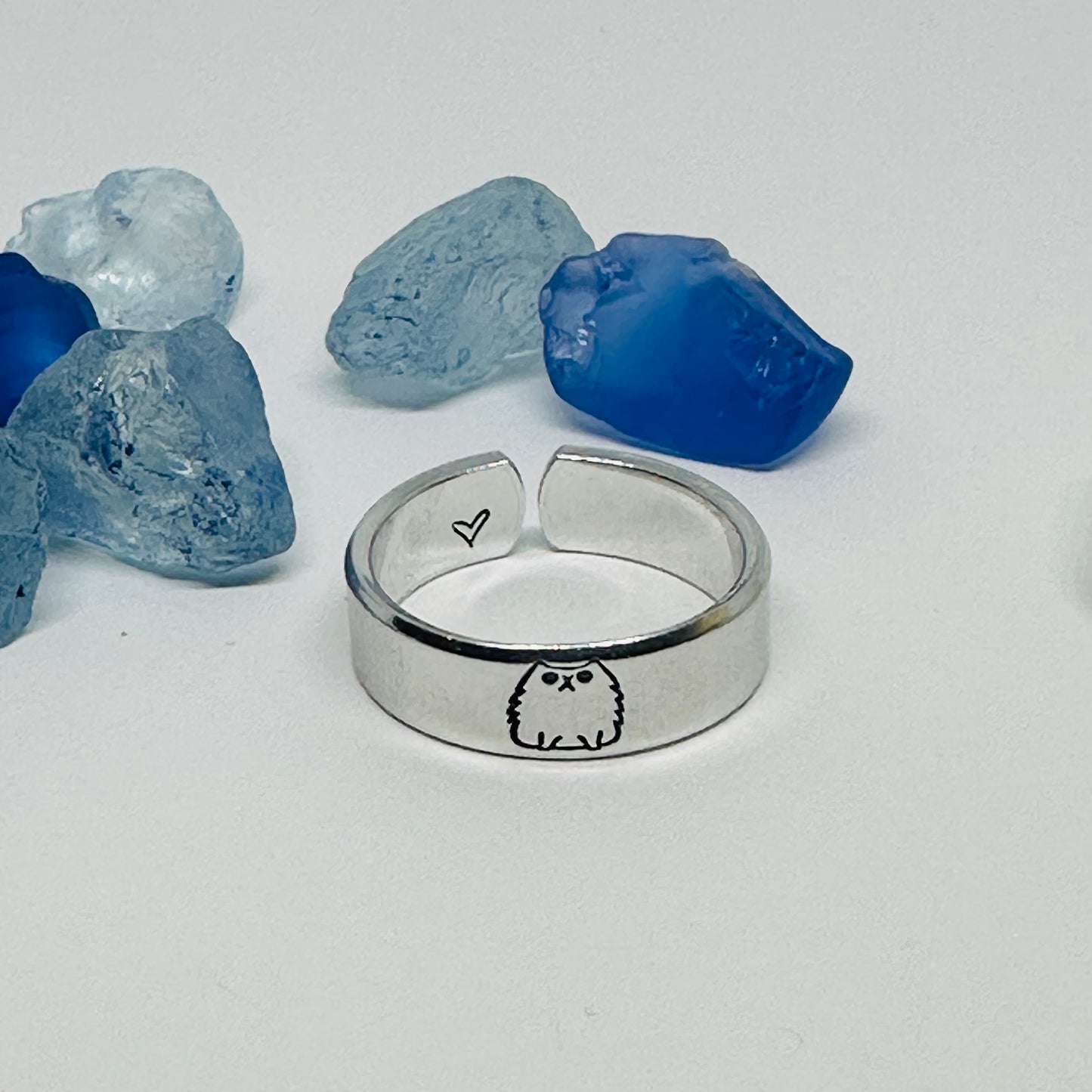 Cats Cats Cats! | Adorable Hand-Stamped Metal Cat Design Rings - Adjustable & Unique Feline Lover Gift