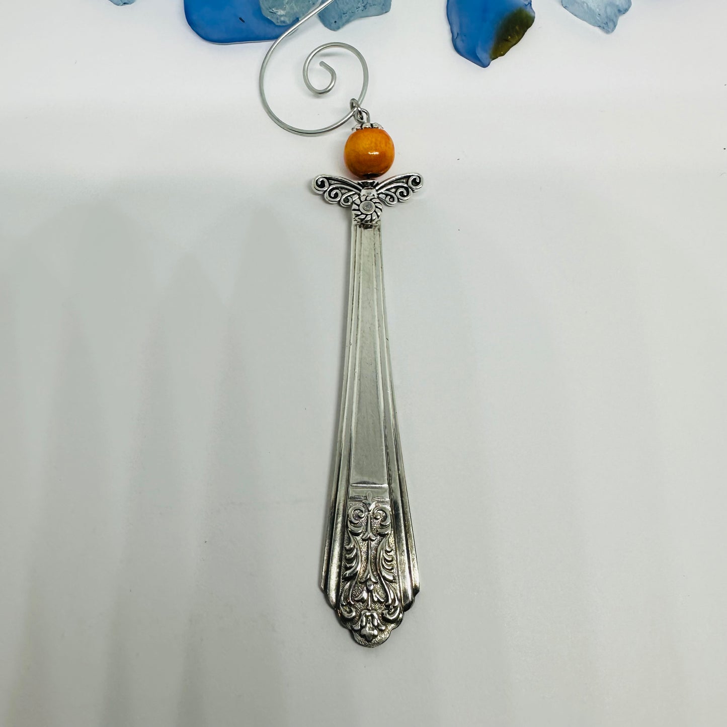 Angel Ornaments and Pendants made with Vintage Silverware