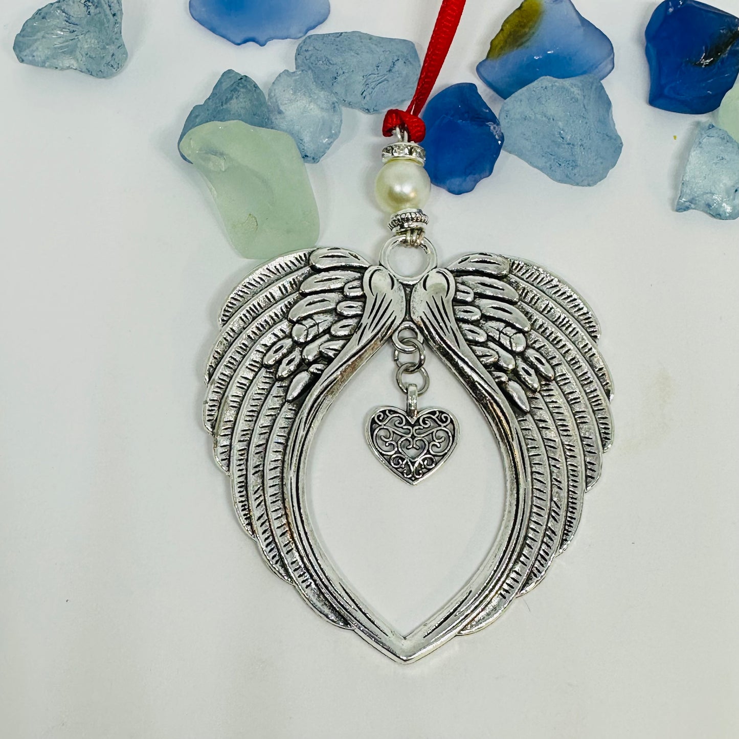 Angel Ornaments with Heart Charm