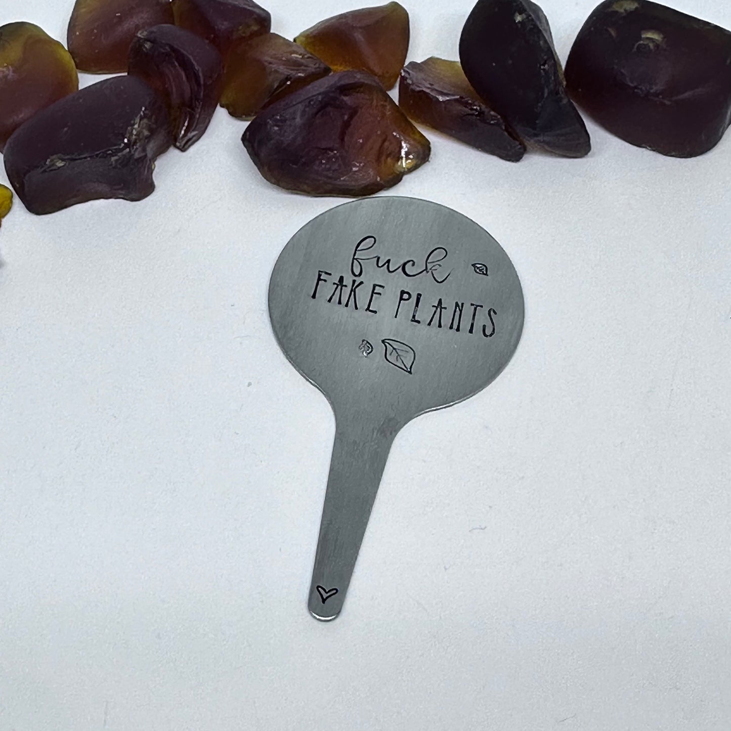 Plant Stake | Hand Stamped Stainless Steel | Adult Humor | Horticultural Gift | Plant Lover | Cactus Plant Accessory