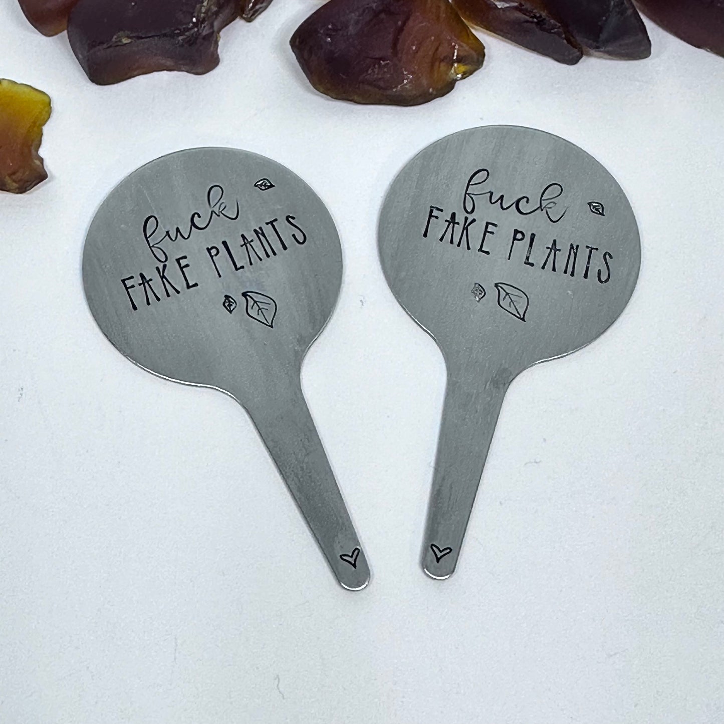 Plant Stake | Hand Stamped Stainless Steel | Adult Humor | Horticultural Gift | Plant Lover | Cactus Plant Accessory