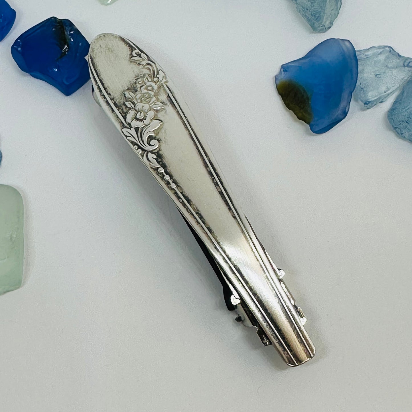 Handcrafted Vintage Silverware Hair Barrettes - Unique Patterns & Two Sizes Available