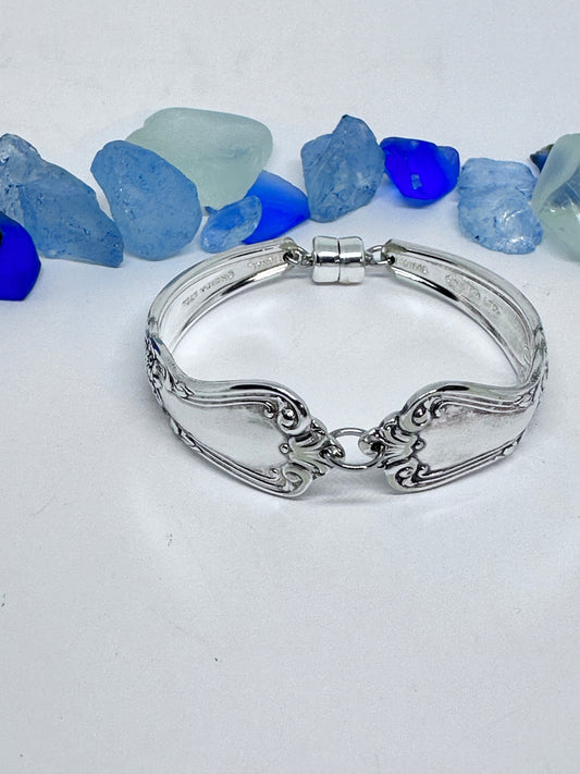 “Valley Rose” 1956 Spoon Bracelet | Vintage Silverware | Oneida | Up-Cycled Bracelet | Silverware | Antique Spoons