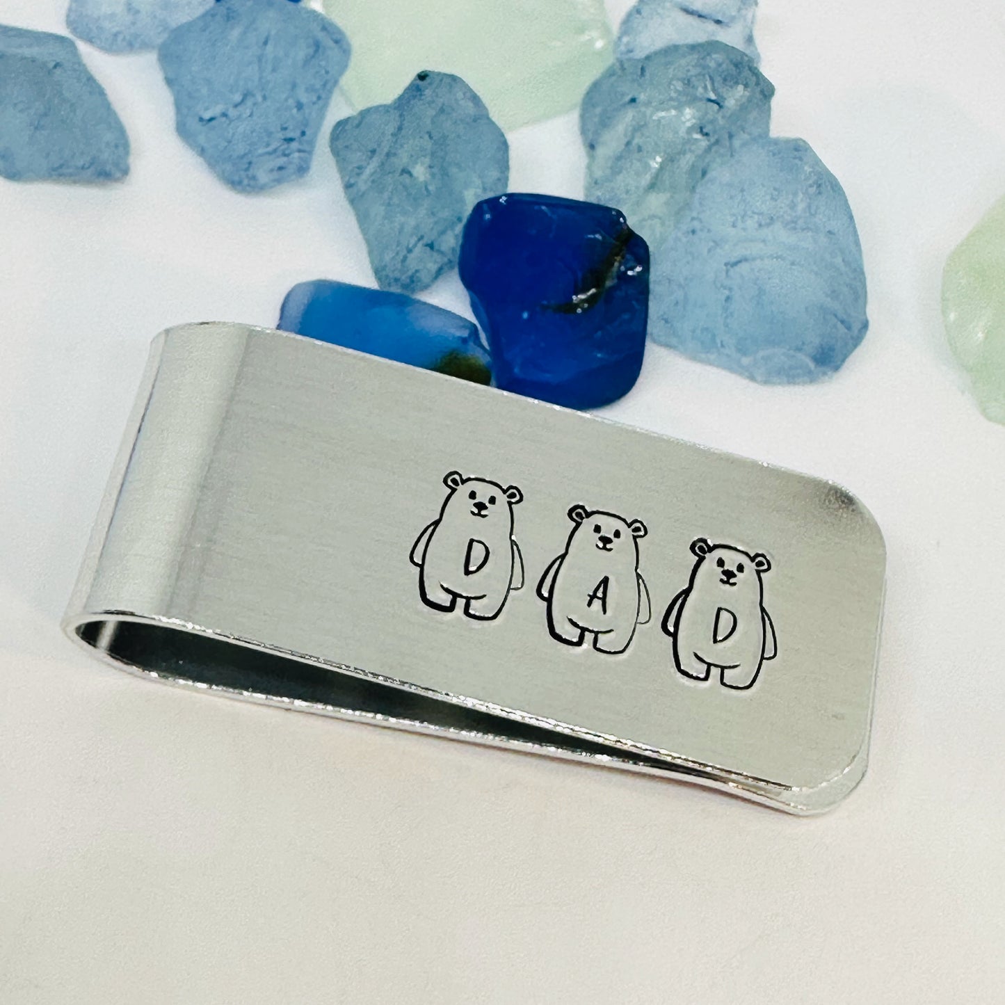 Dad Father Money Cash Clip - Hand Stamped Metal Money Clip - Father's Day Valentine's Day Groom Best Man Gift