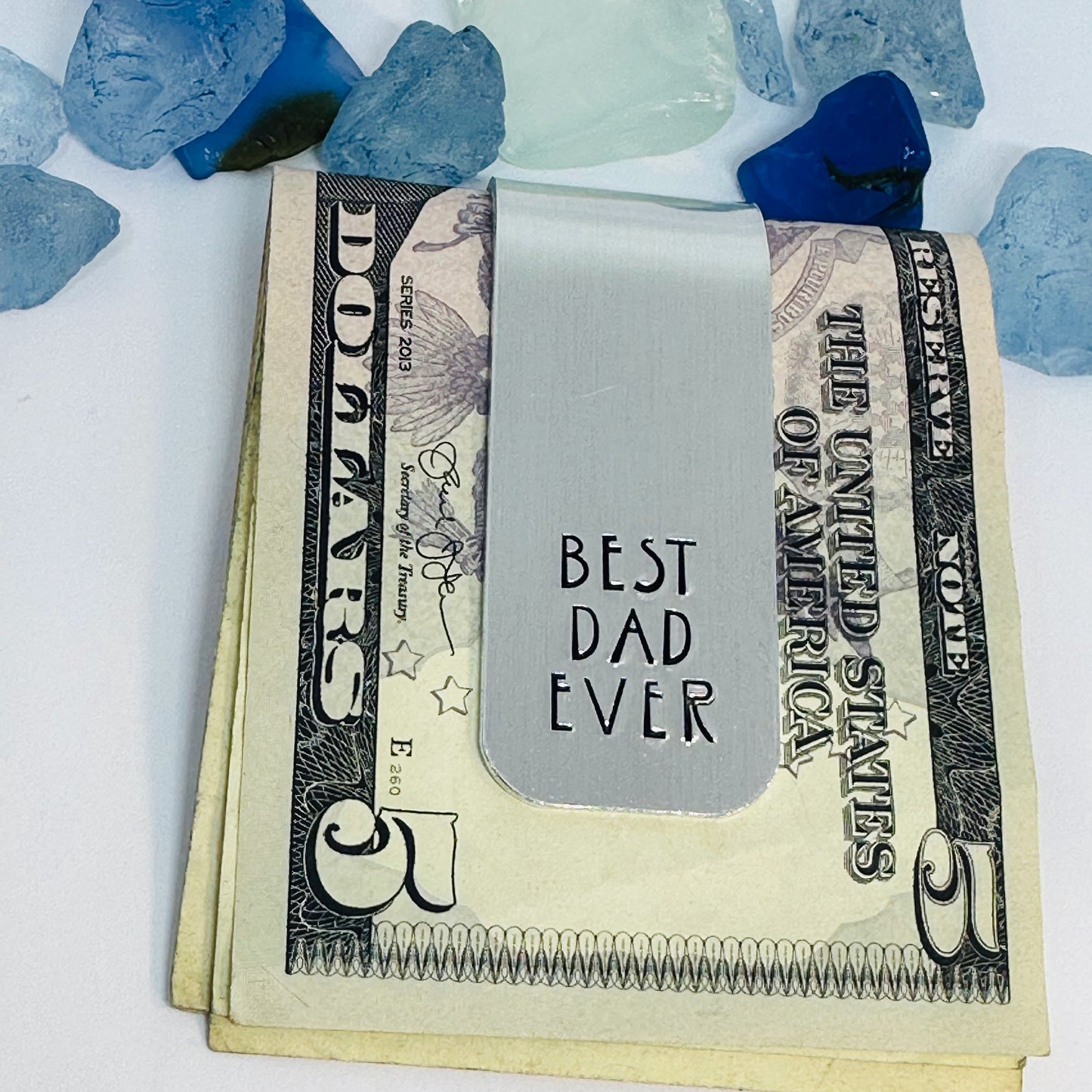 Dad Father Money Cash Clip - Hand Stamped Metal Money Clip - Father's Day Valentine's Day Groom Best Man Gift