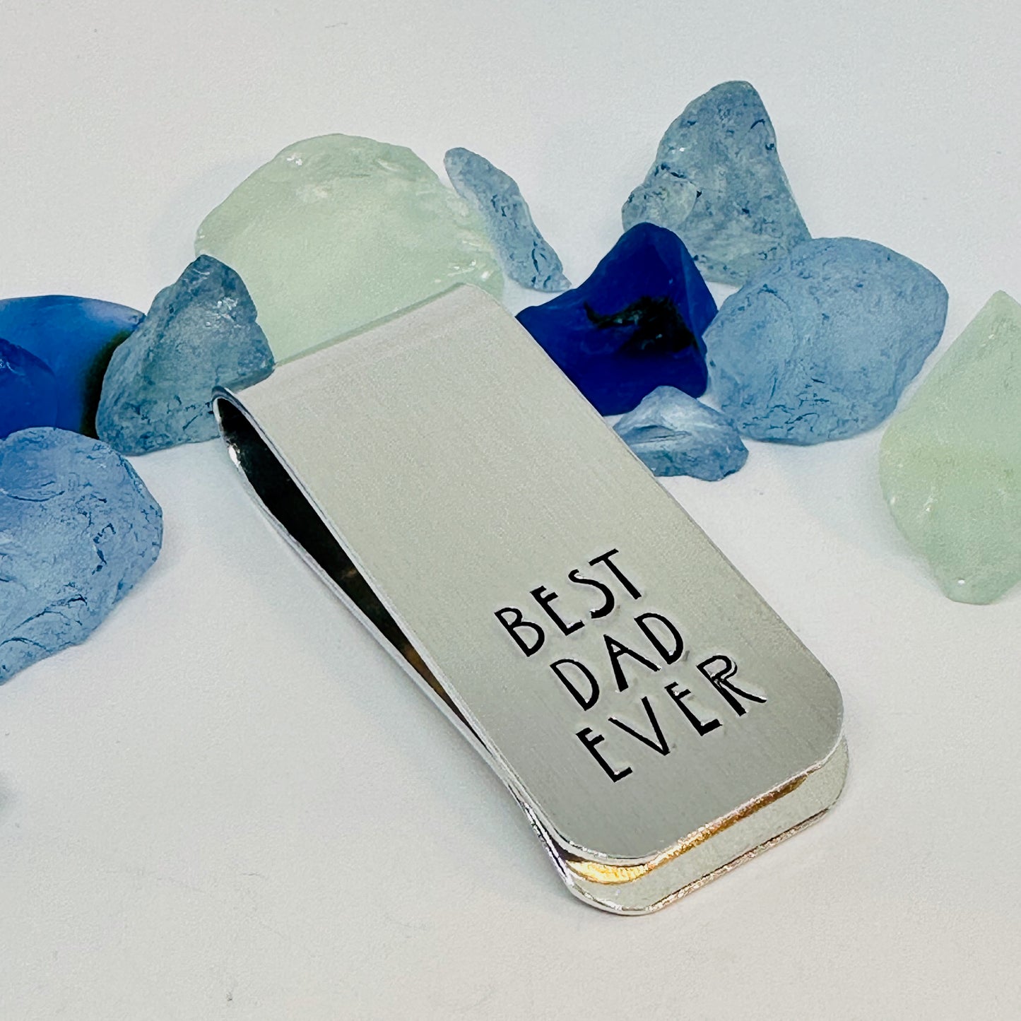 Dad Father Money Cash Clip - Hand Stamped Metal Money Clip - Father's Day Valentine's Day Groom Best Man Gift