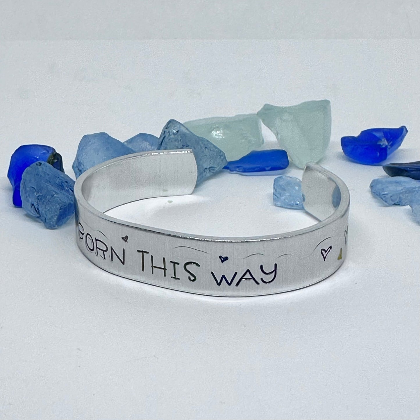 Born this Way Hand Stamped Cuff Bracelet | LGBTQIA+ | Gay | Queer | Gender Equality | Lady Gaga