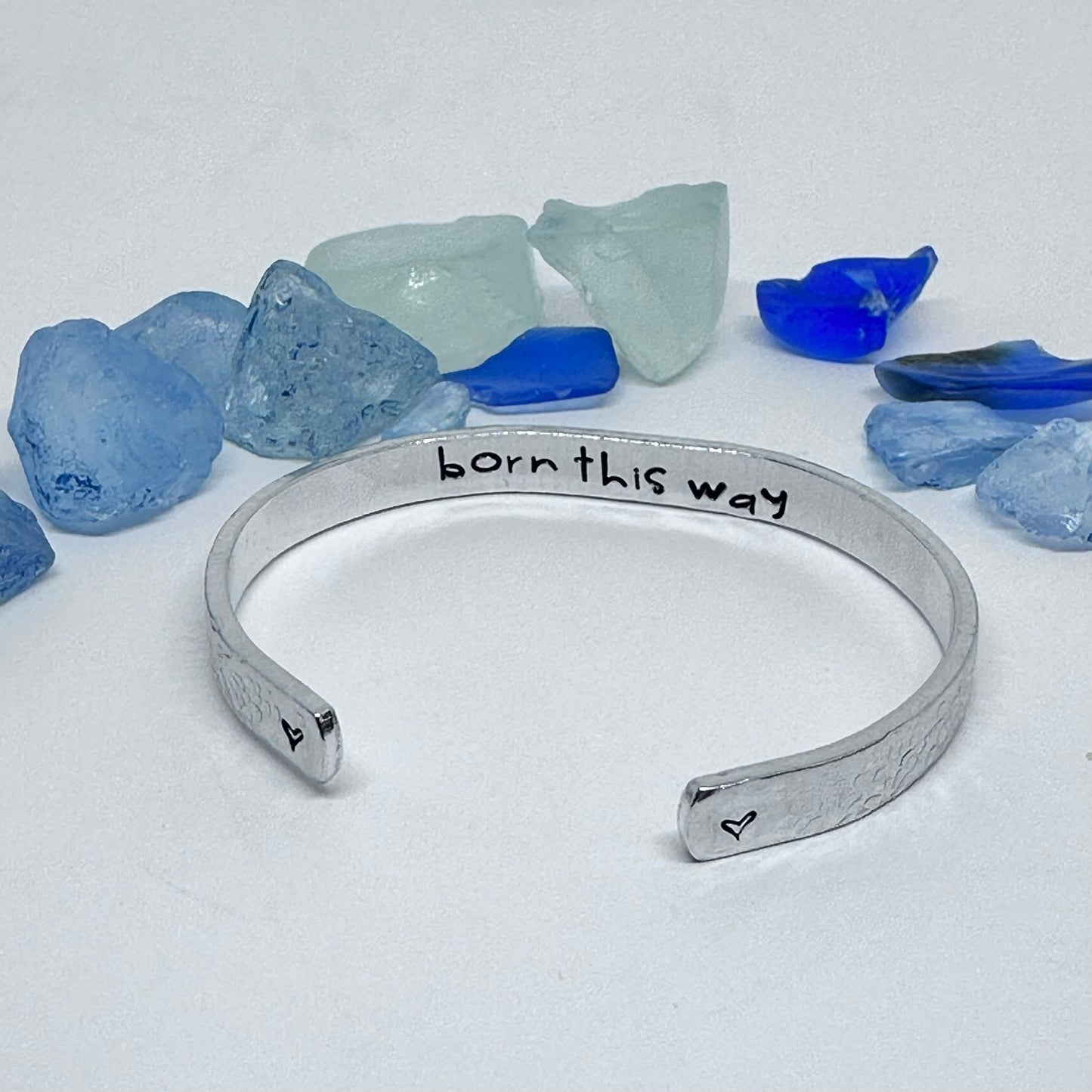 Born this Way Hand Stamped Cuff Bracelet | LGBTQIA+ | Gay | Queer | Gender Equality | Lady Gaga