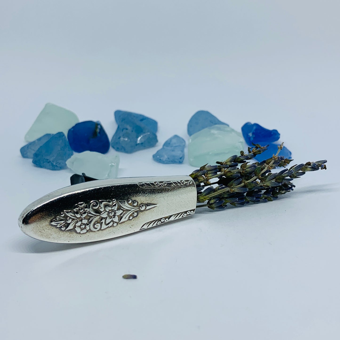 Vintage Silverware Car Vent Bud Vase | Silverplate Essential Oils Flowers | Up-Cycled Antique