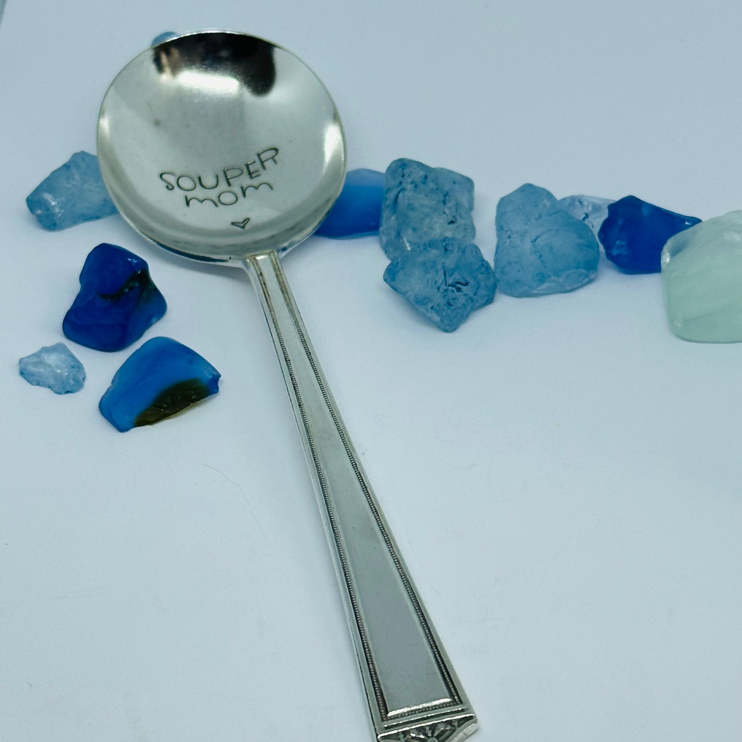 "Souper Mom" Vintage Silverplated Hand Stamped Spoon | Novelty | Mother's Day | Grandma Sister Aunt Daughter Gift