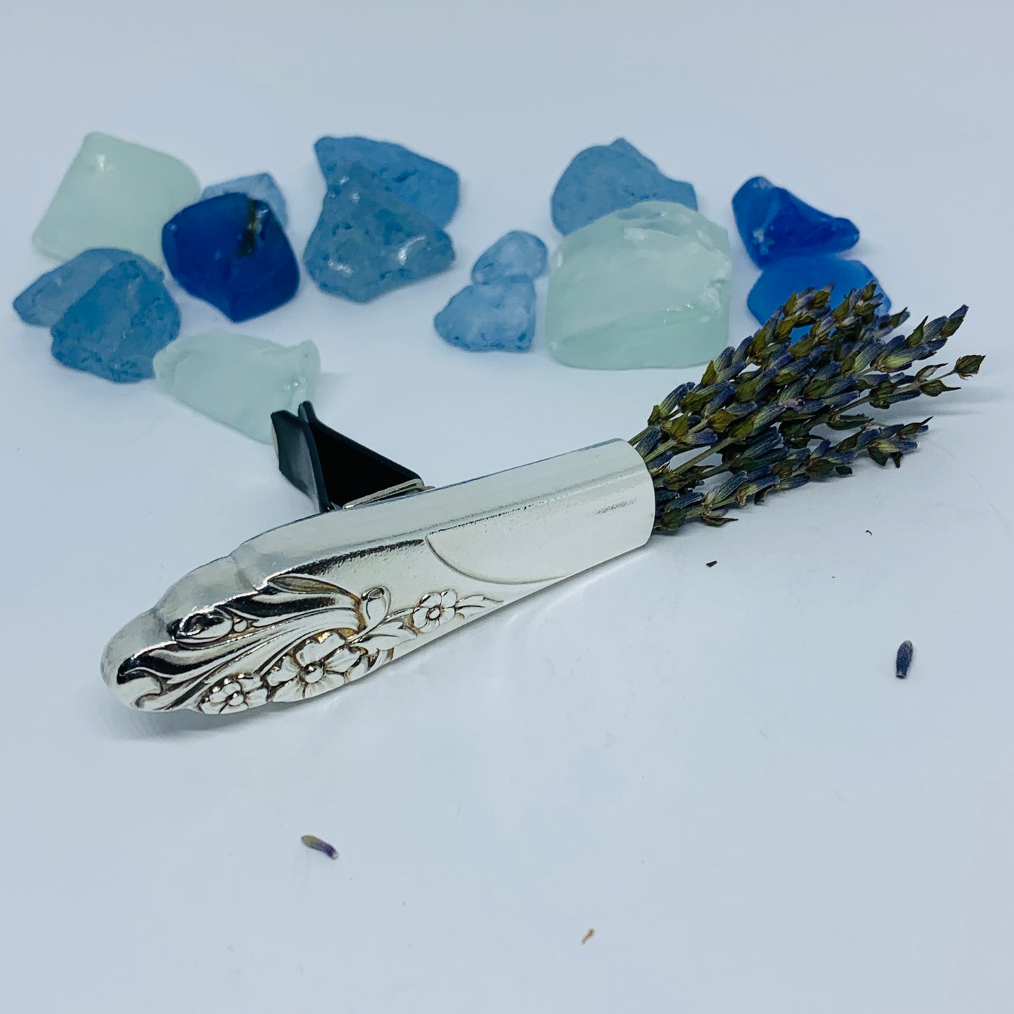 Vintage Silverware Car Vent Bud Vase | Silverplate Essential Oils Flowers | Up-Cycled Antique