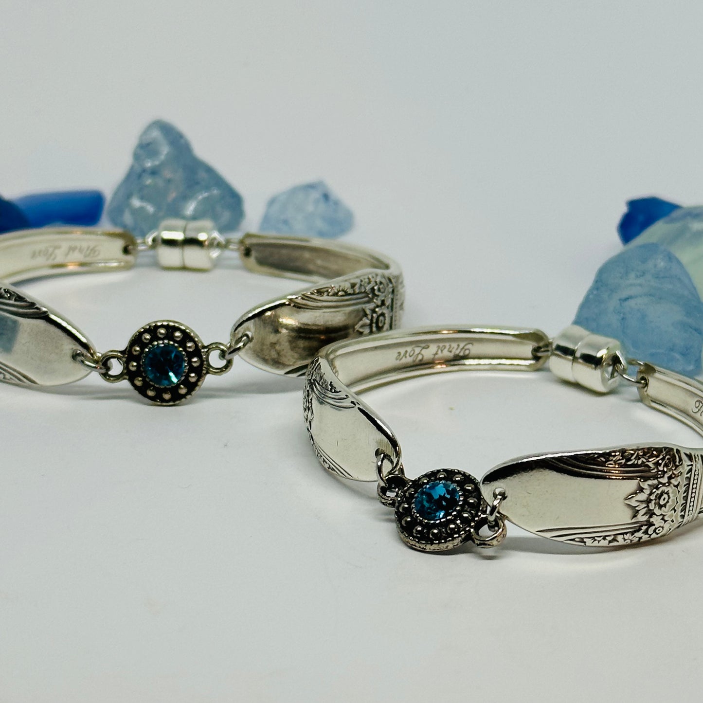 “First Love” with Charm 1847/1937 Spoon Bracelet | Vintage Silverware | International Silver | Up-Cycled | Silverware | Antique