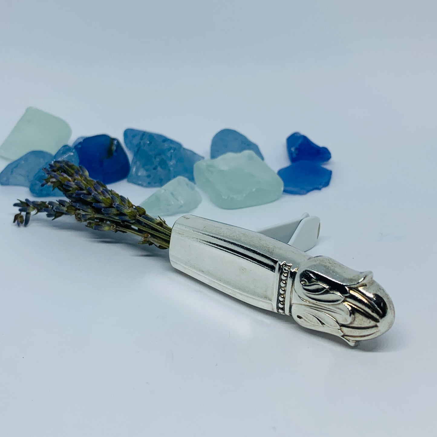 Vintage Silverware Car Vent Bud Vase | Silverplate Essential Oils Flowers | Up-Cycled Antique