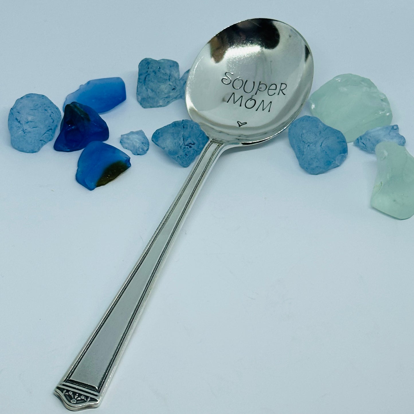 "Souper Mom" Vintage Silverplated Hand Stamped Spoon | Novelty | Mother's Day | Grandma Sister Aunt Daughter Gift