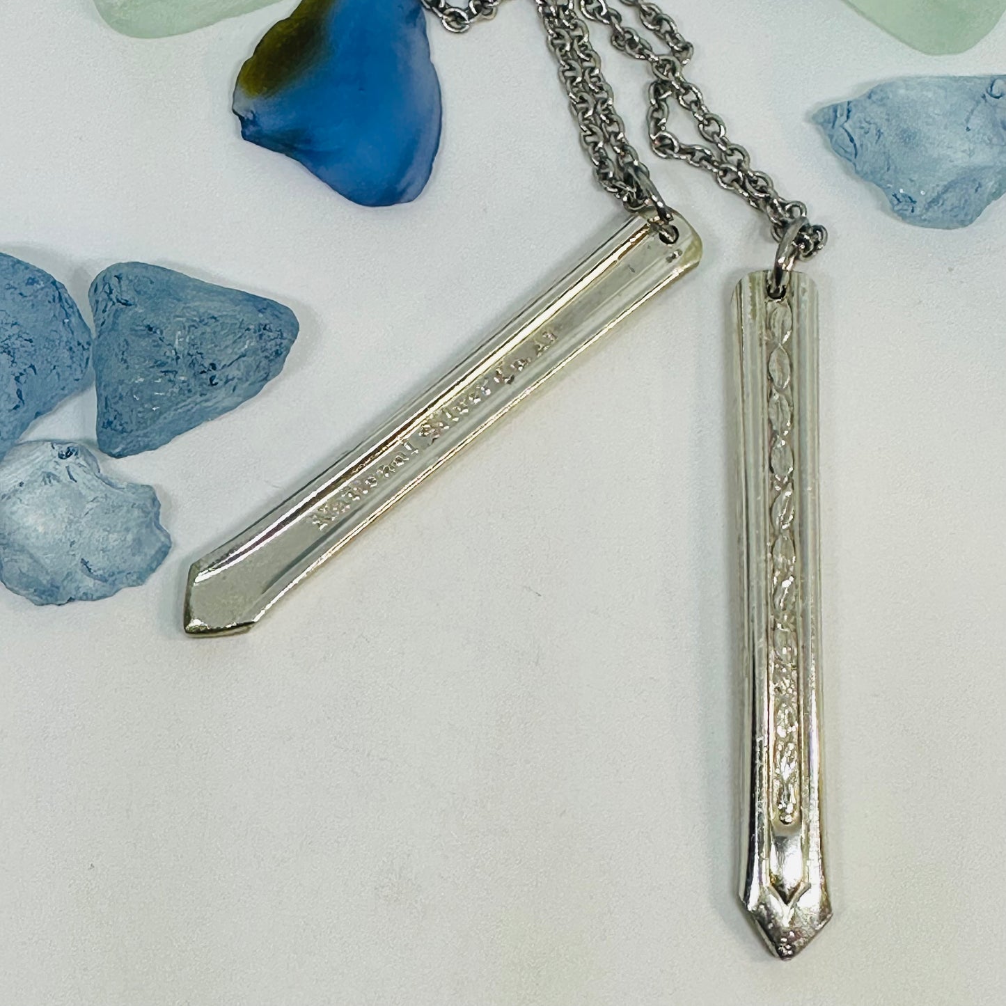 “Rose and Leaf” Vintage Pendant Necklace | Silverplate 1937 | Up-Cycled | Antique