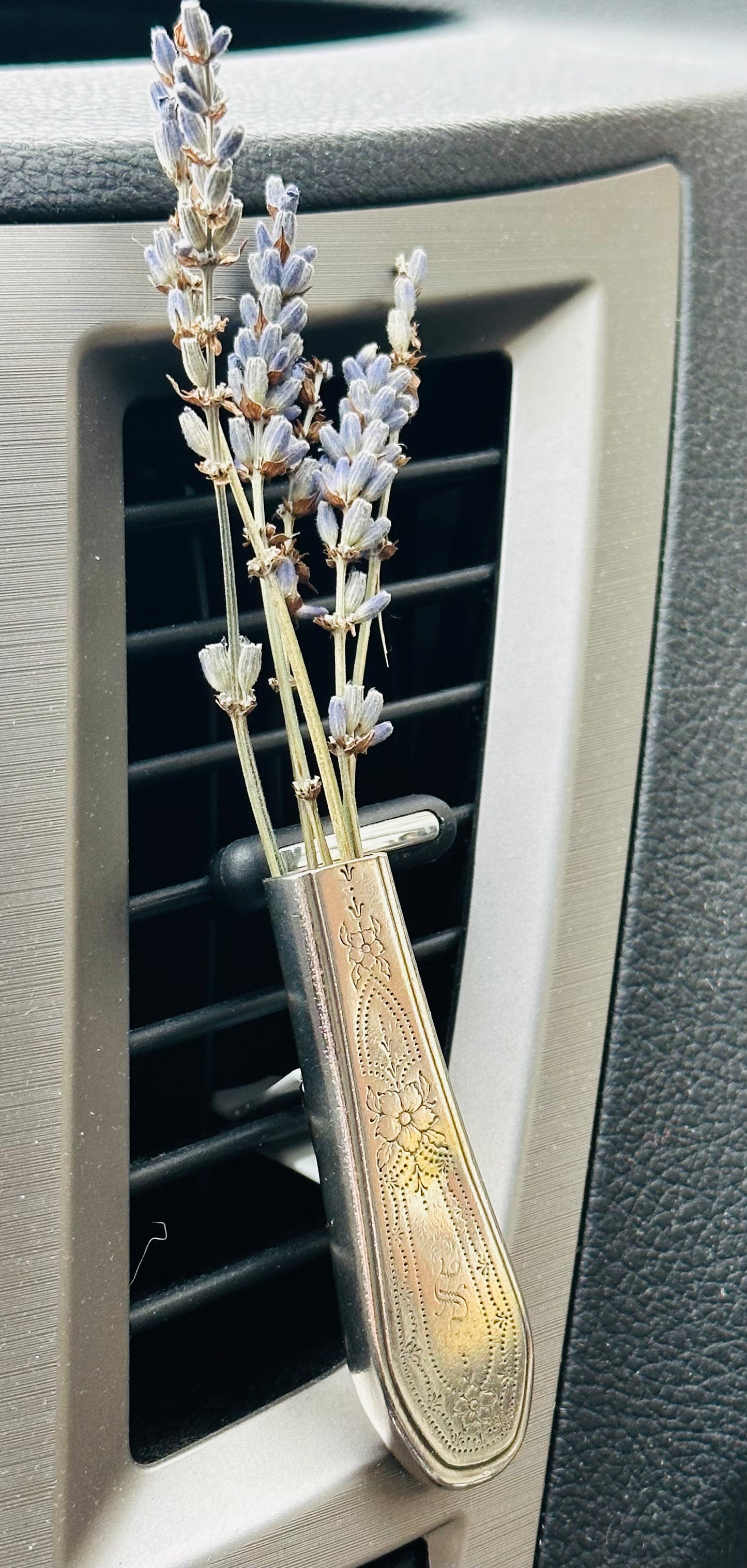 Vintage Silverware Car Vent Bud Vase | Silverplate Essential Oils Flowers | Up-Cycled Antique