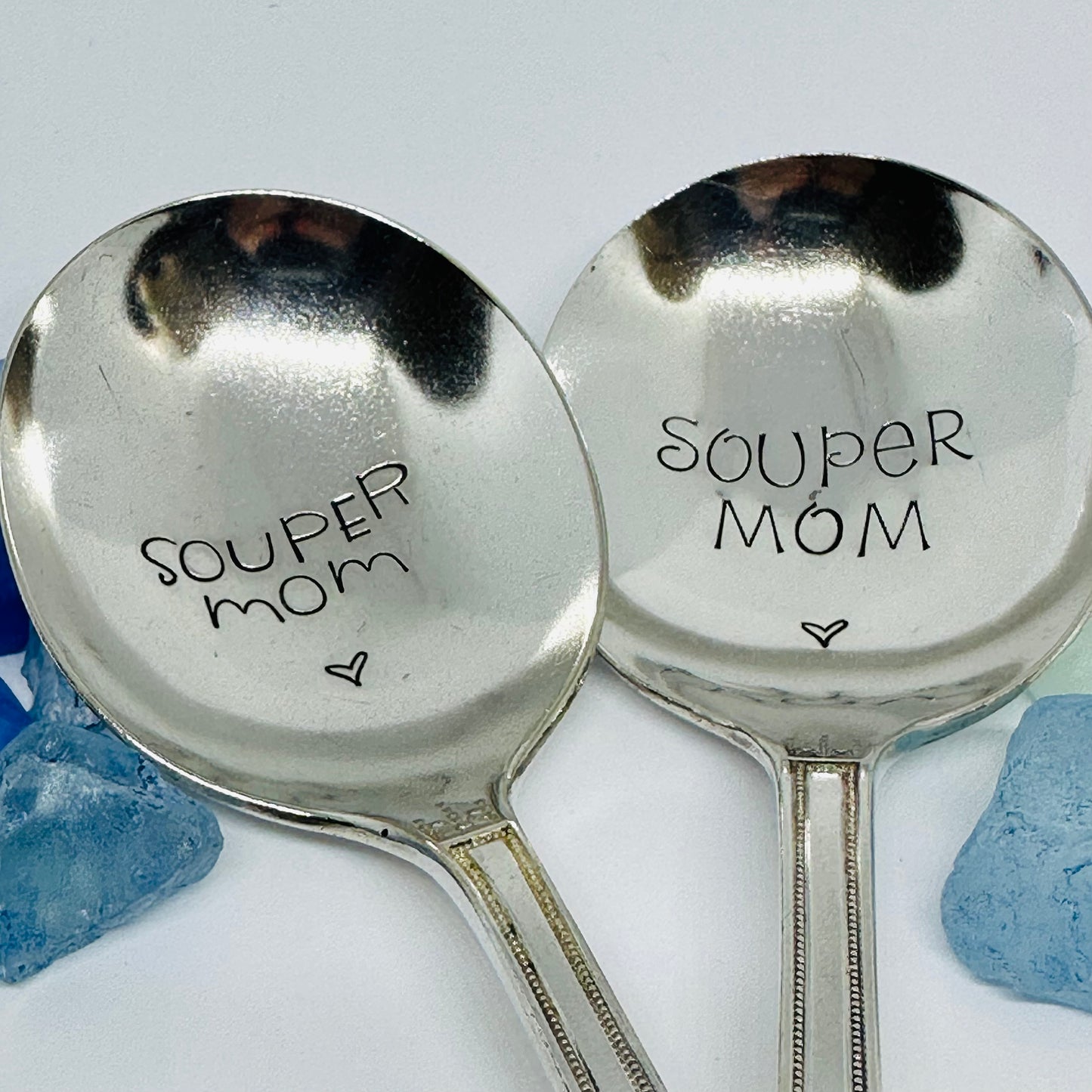 "Souper Mom" Vintage Silverplated Hand Stamped Spoon | Novelty | Mother's Day | Grandma Sister Aunt Daughter Gift