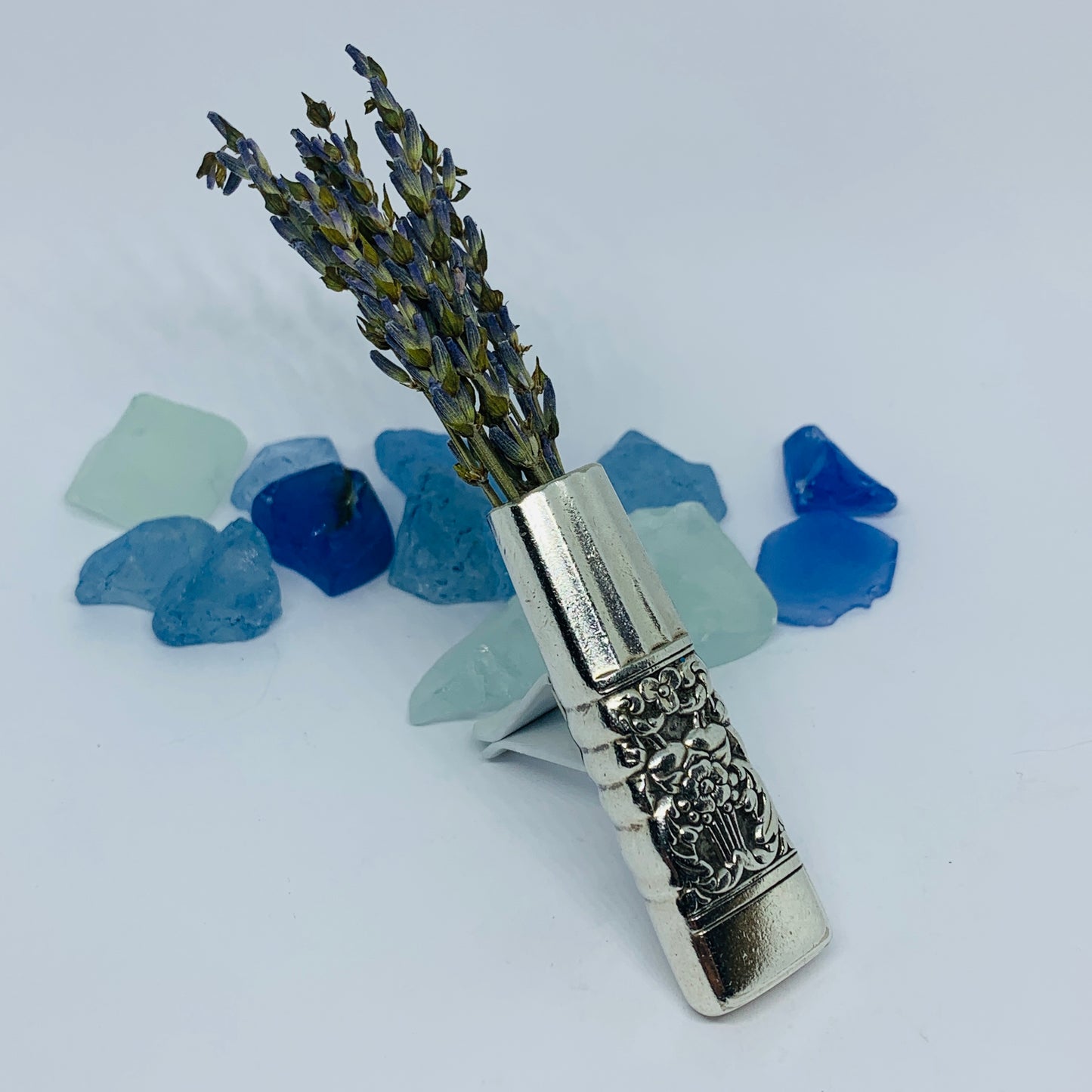 Vintage Silverware Car Vent Bud Vase | Silverplate Essential Oils Flowers | Up-Cycled Antique