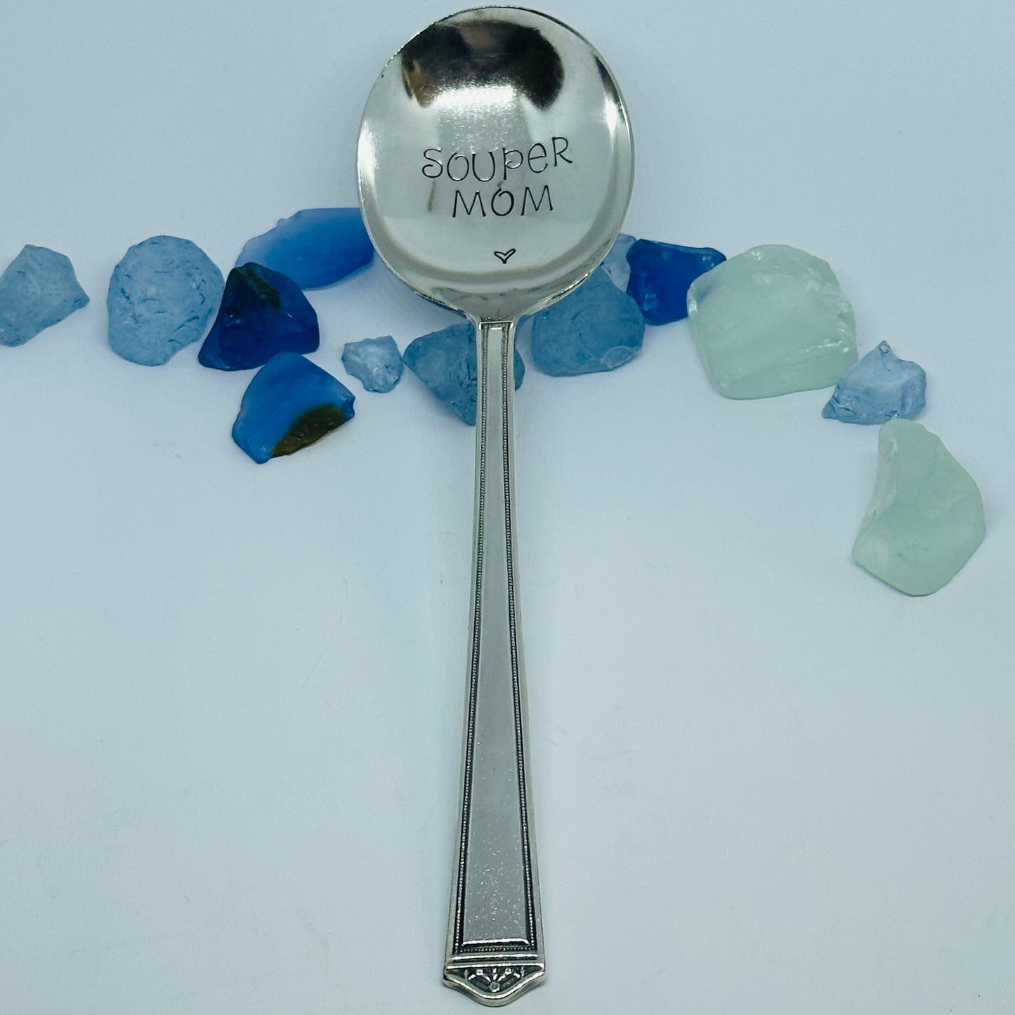 "Souper Mom" Vintage Silverplated Hand Stamped Spoon | Novelty | Mother's Day | Grandma Sister Aunt Daughter Gift