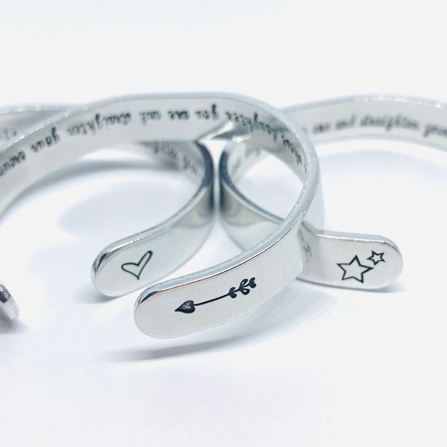 Whenever you feel overwhelmed ... - Hand Stamped Cuff Bracelet