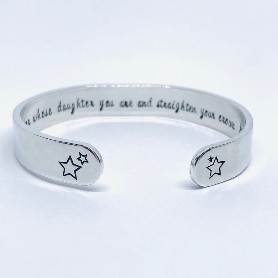 Whenever you feel overwhelmed ... - Hand Stamped Cuff Bracelet