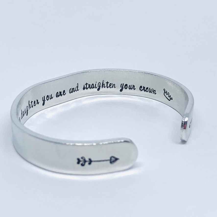 Whenever you feel overwhelmed ... - Hand Stamped Cuff Bracelet